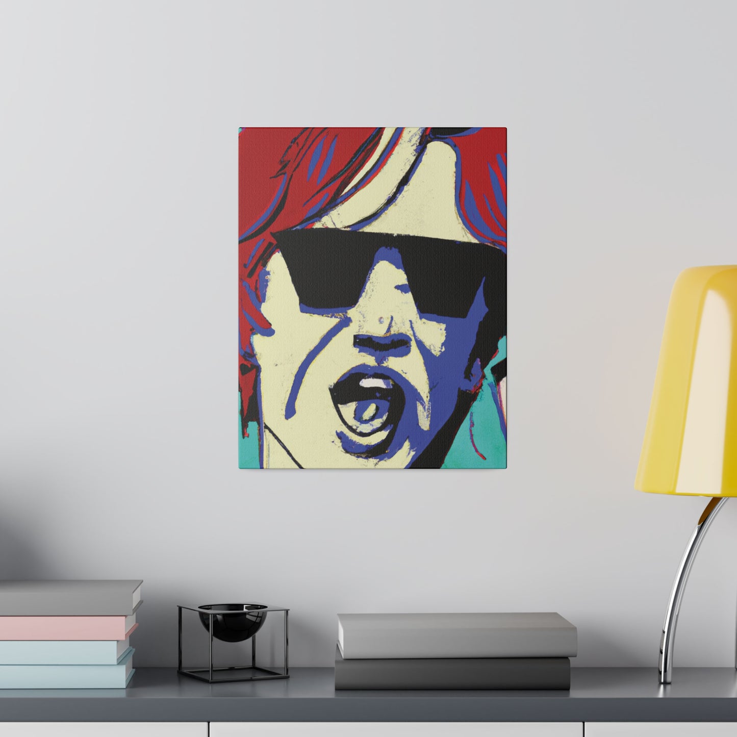 3245Z - Rockstar Painting Print | Face | Abstract | Poster | Home Decor | Wall Art | Music Art | Canvas
