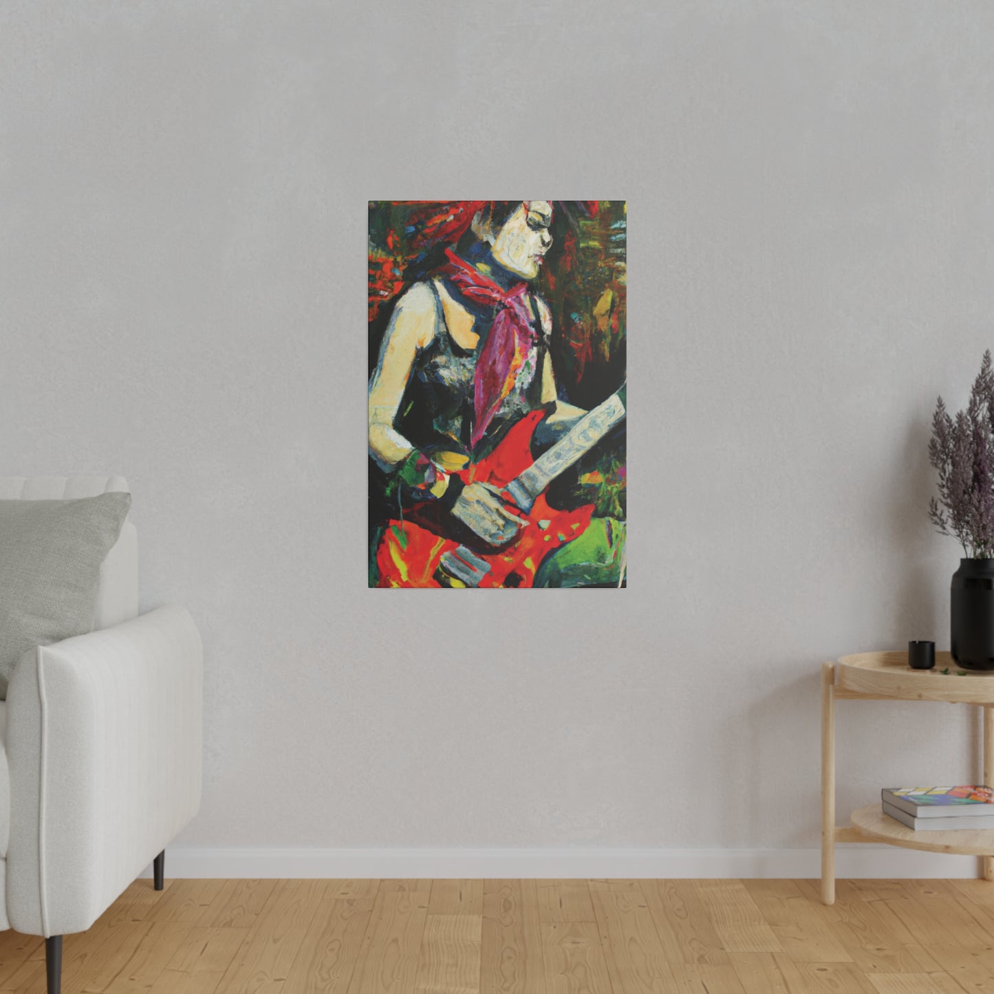 7203Q - Rockstar Oil Painting Style Print | Poster | Home Decor | Wall Art | Music Art | Canvas