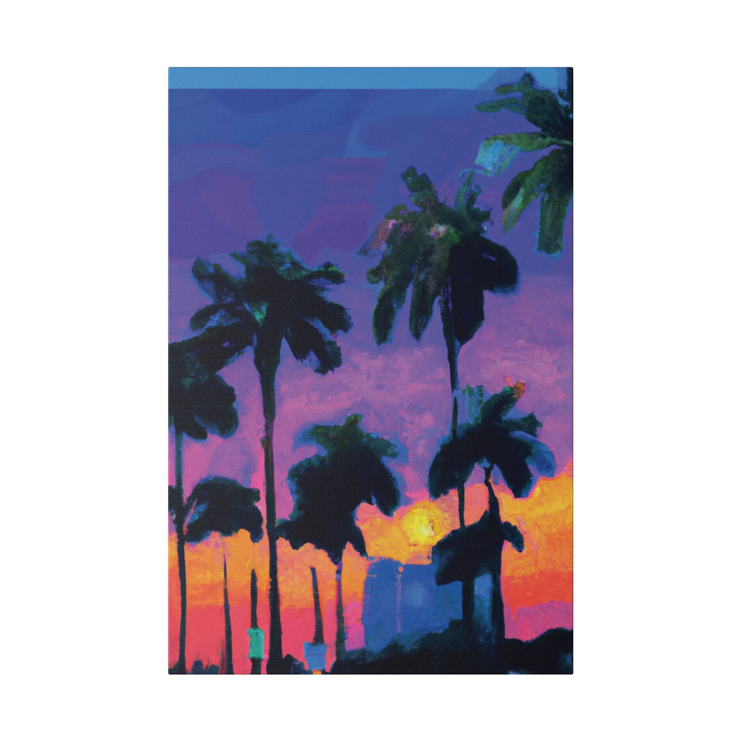 9232V - Miami Beach Sunset Painting Print | Miami | Beach | Sunset | Poster | Home Decor | Wall Art | Canvas
