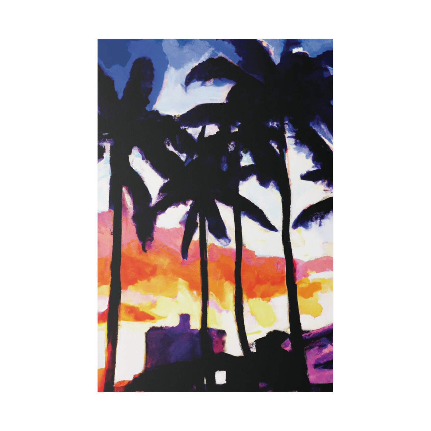 5637U - Miami Beach Sunset Painting Print | Miami | Beach | Sunset | Poster | Home Decor | Wall Art | Canvas