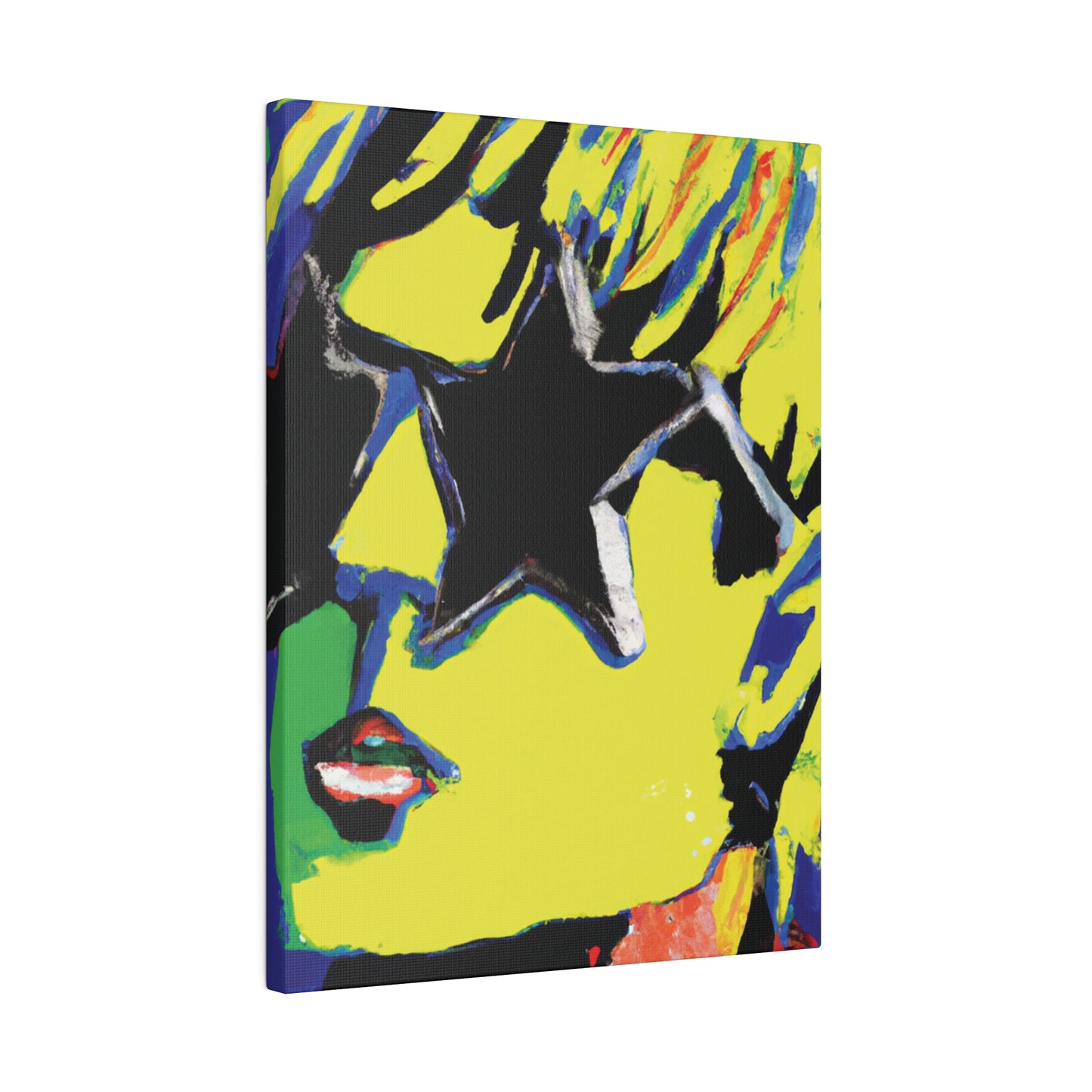 9785T - Rockstar Painting Print | Face | Abstract | Poster | Home Decor | Wall Art | Music Art | Canvas