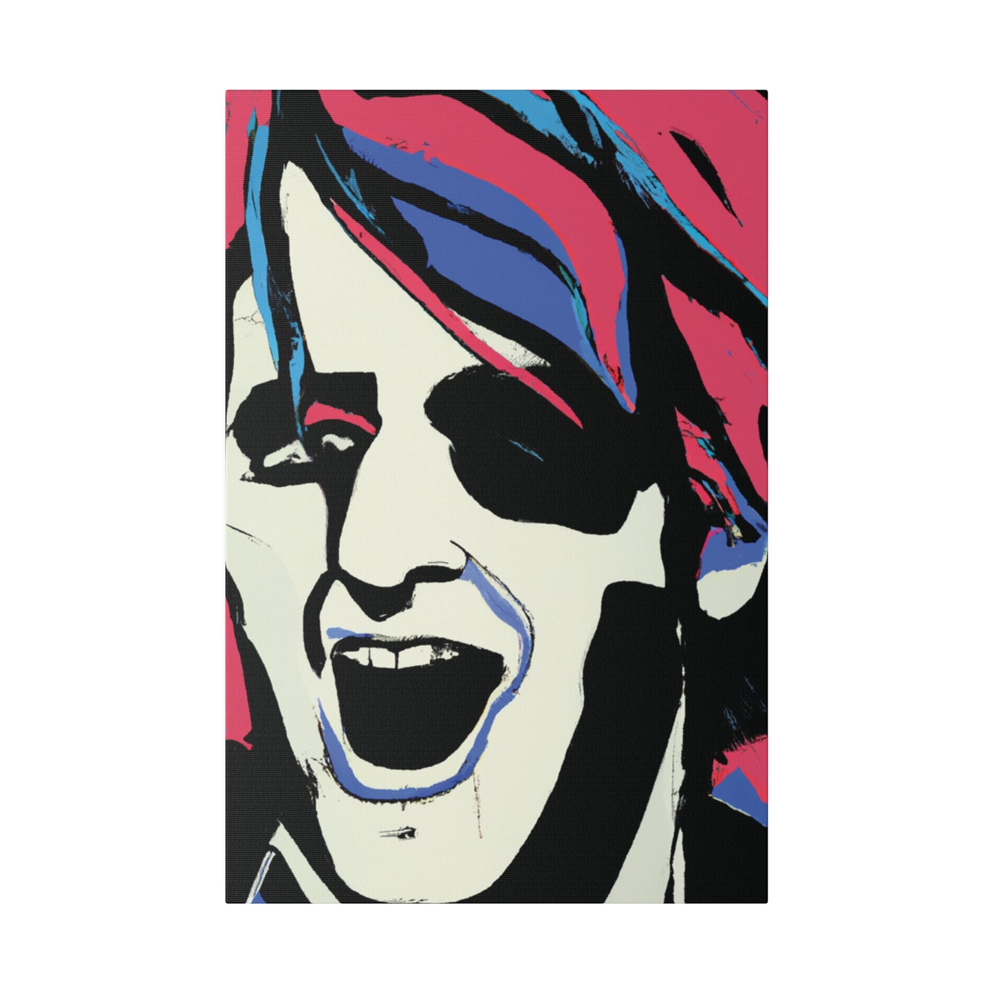 4318K - Rockstar Painting Print | Face | Abstract | Poster | Home Decor | Wall Art | Music Art | Canvas