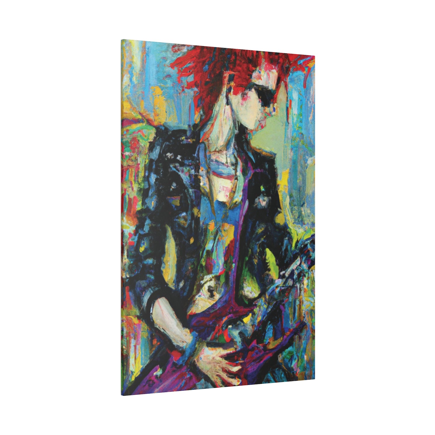 9745J - Rockstar Oil Painting Style Print | Poster | Home Decor | Wall Art | Music Art | Canvas