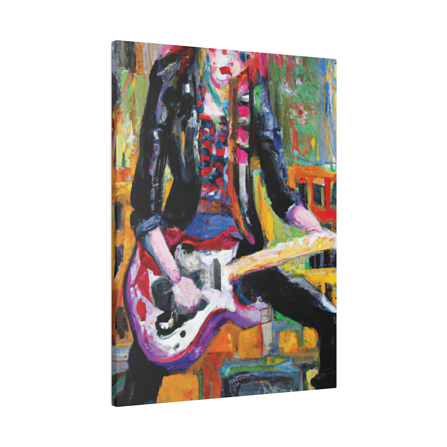 834H - Rockstar Oil Painting Style Print | Poster | Home Decor | Wall Art | Music Art | Canvas