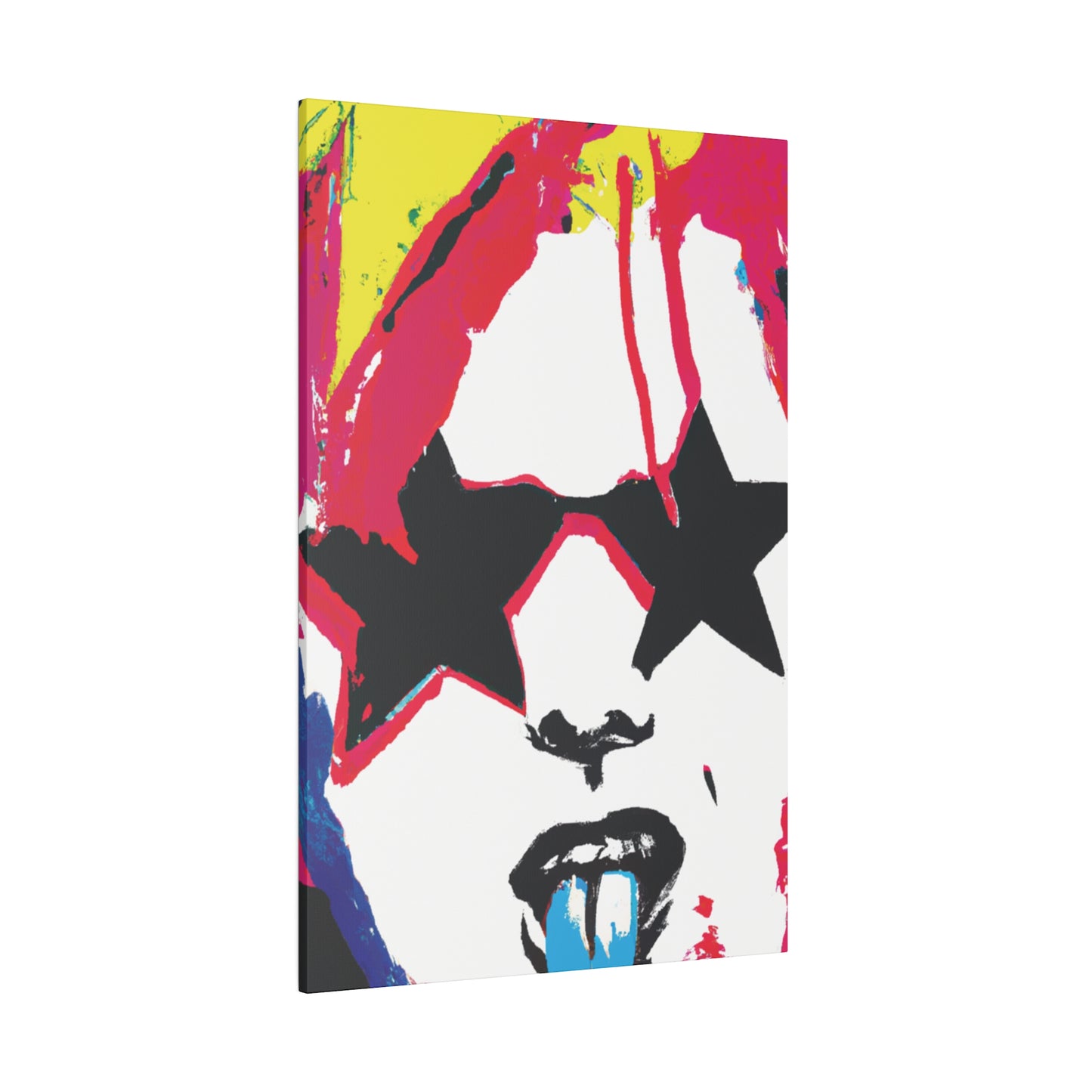 5681G - Rockstar Painting Print | Face | Abstract | Poster | Home Decor | Wall Art | Music Art | Canvas