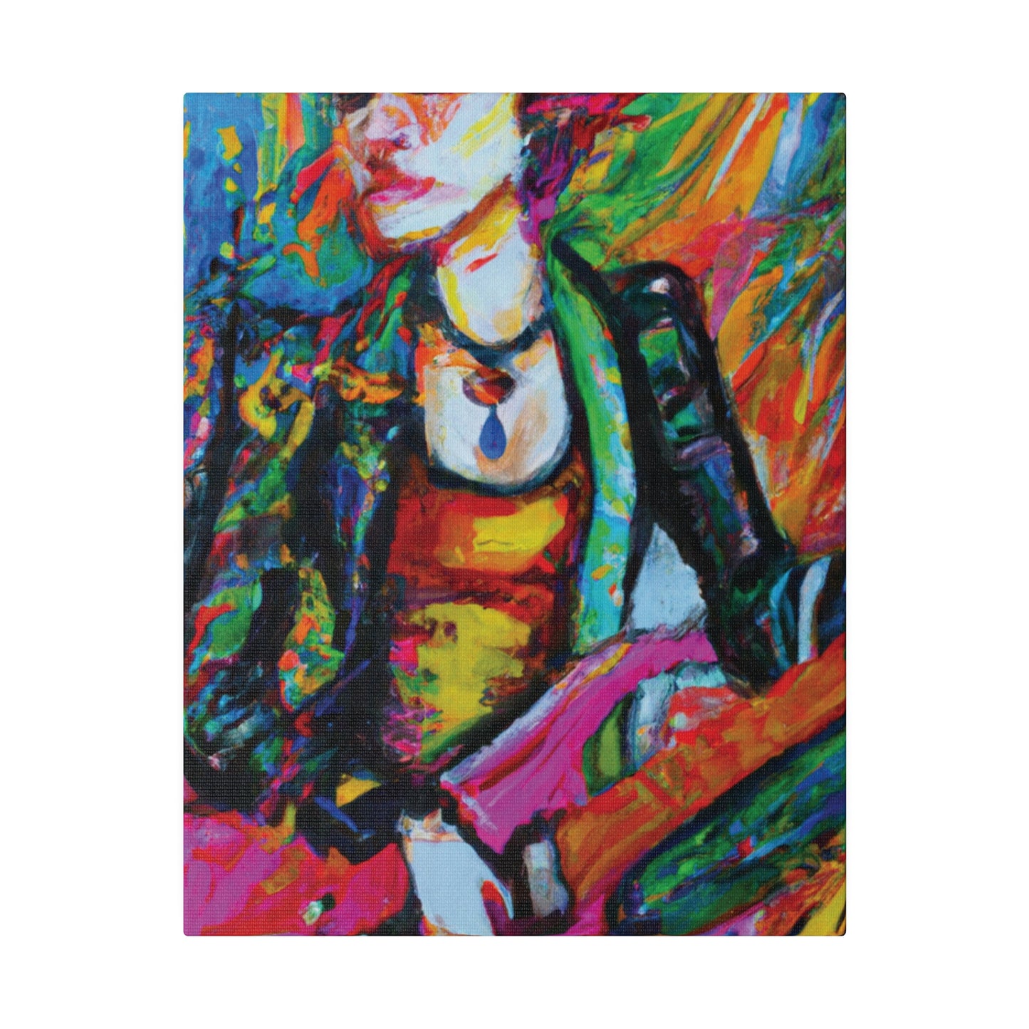 8293B - Rockstar Oil Painting Style Print | Poster | Home Decor | Wall Art | Music Art | Canvas