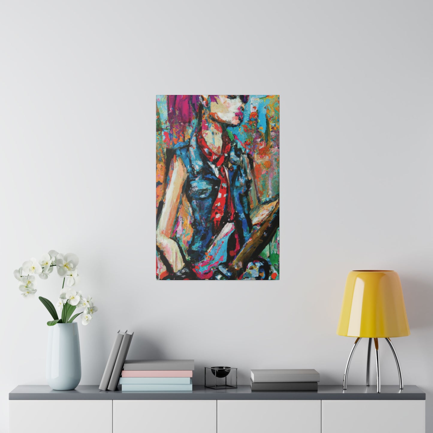 9405R - Rockstar Oil Painting Style Print | Poster | Home Decor | Wall Art | Music Art | Canvas