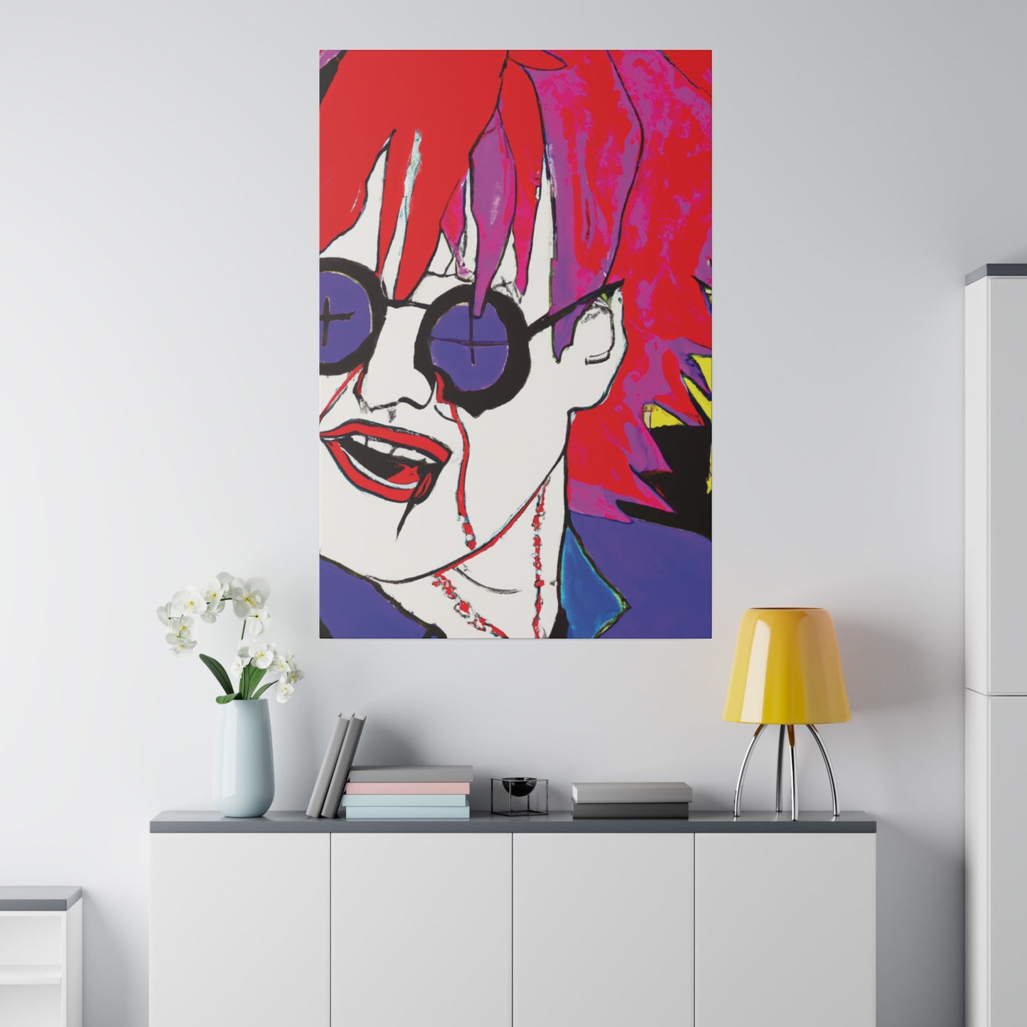 4014Q - Rockstar Painting Print | Face | Abstract | Poster | Home Decor | Wall Art | Music Art | Canvas