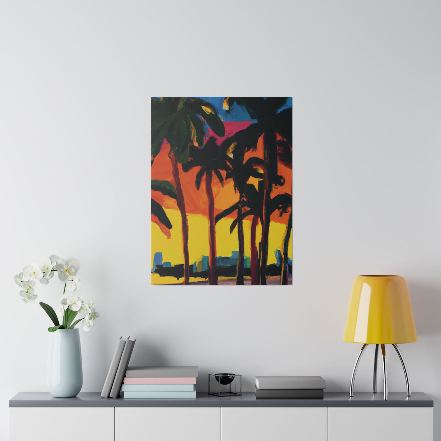 7398G - Miami Beach Sunset Painting Print | Miami | Beach | Sunset | Poster | Home Decor | Wall Art | Canvas