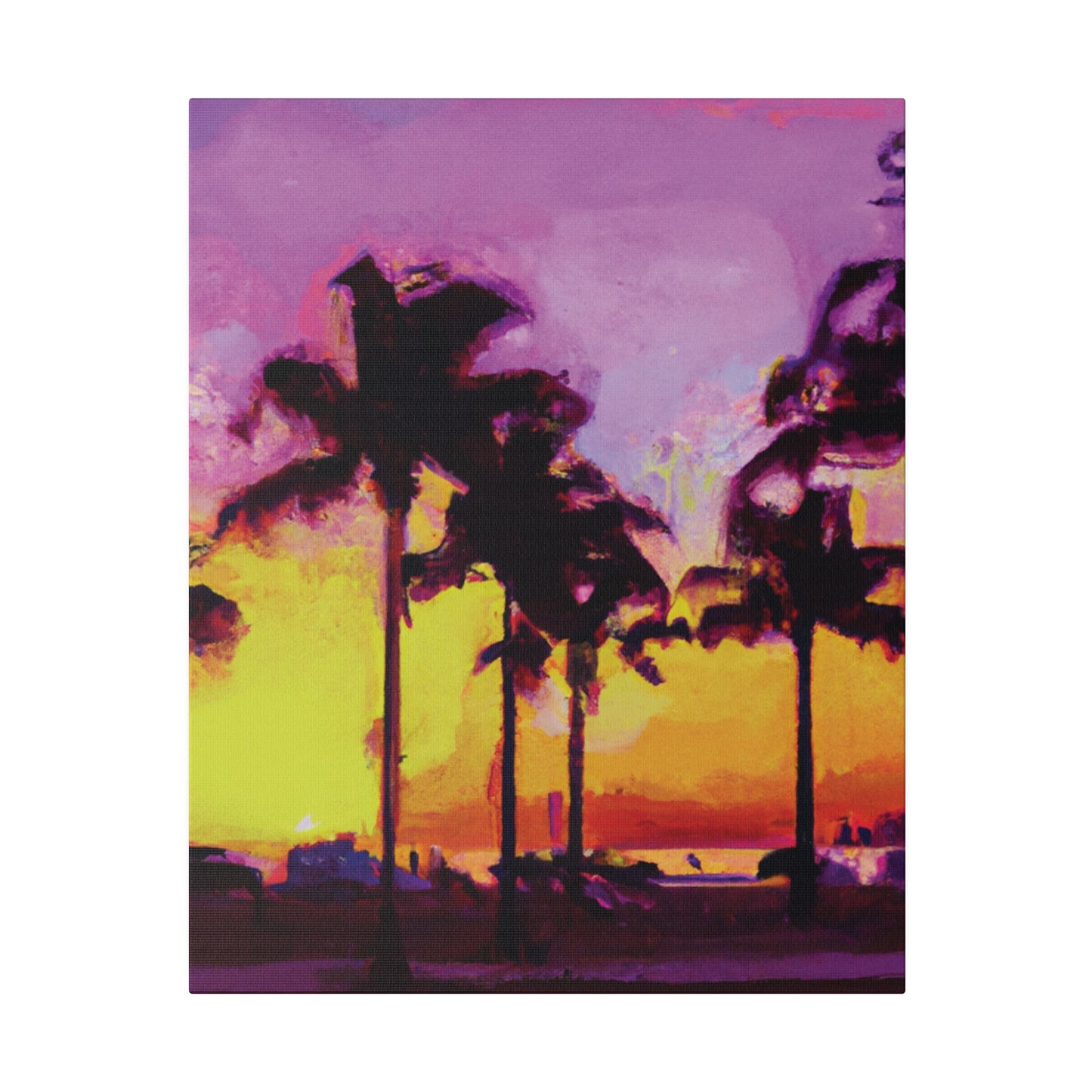 3958L - Miami Beach Sunset Painting Print | Miami | Beach | Sunset | Poster | Home Decor | Wall Art | Canvas