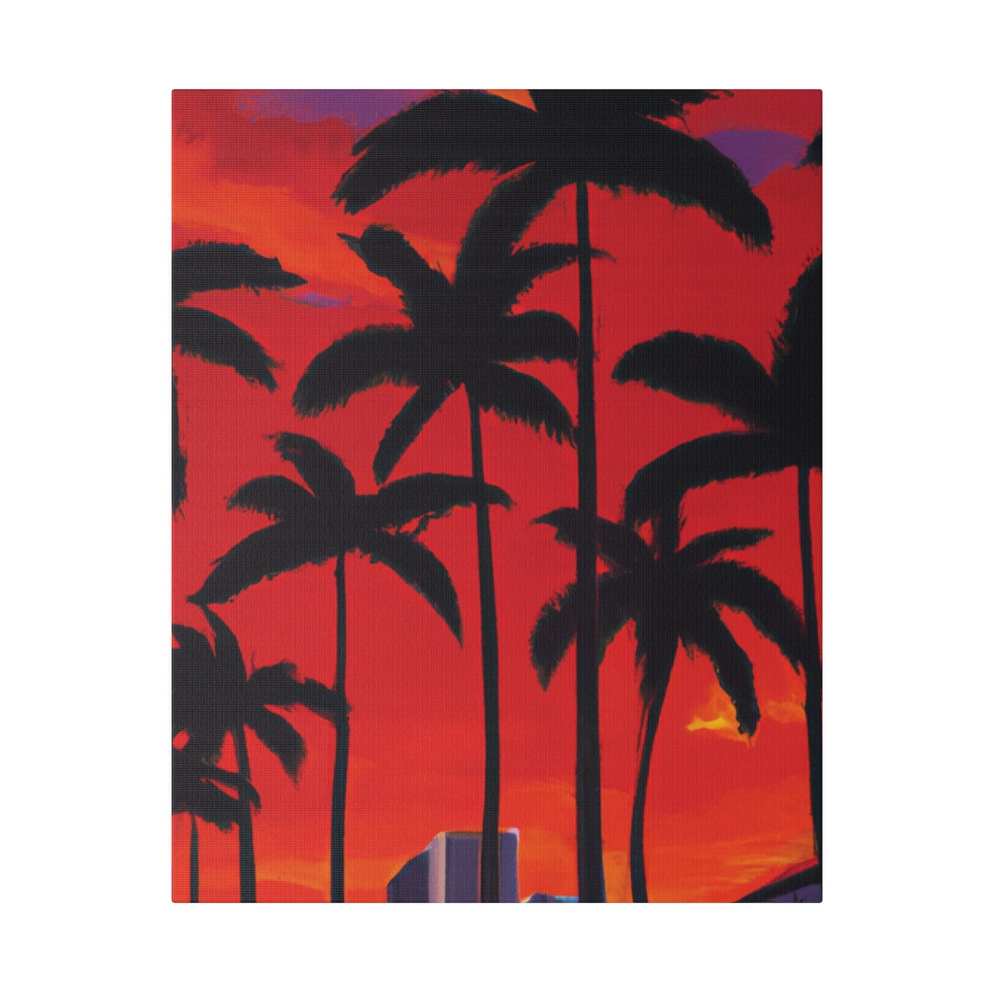 7261M - Miami Beach Sunset Painting Print | Miami | Beach | Sunset | Poster | Home Decor | Wall Art | Canvas