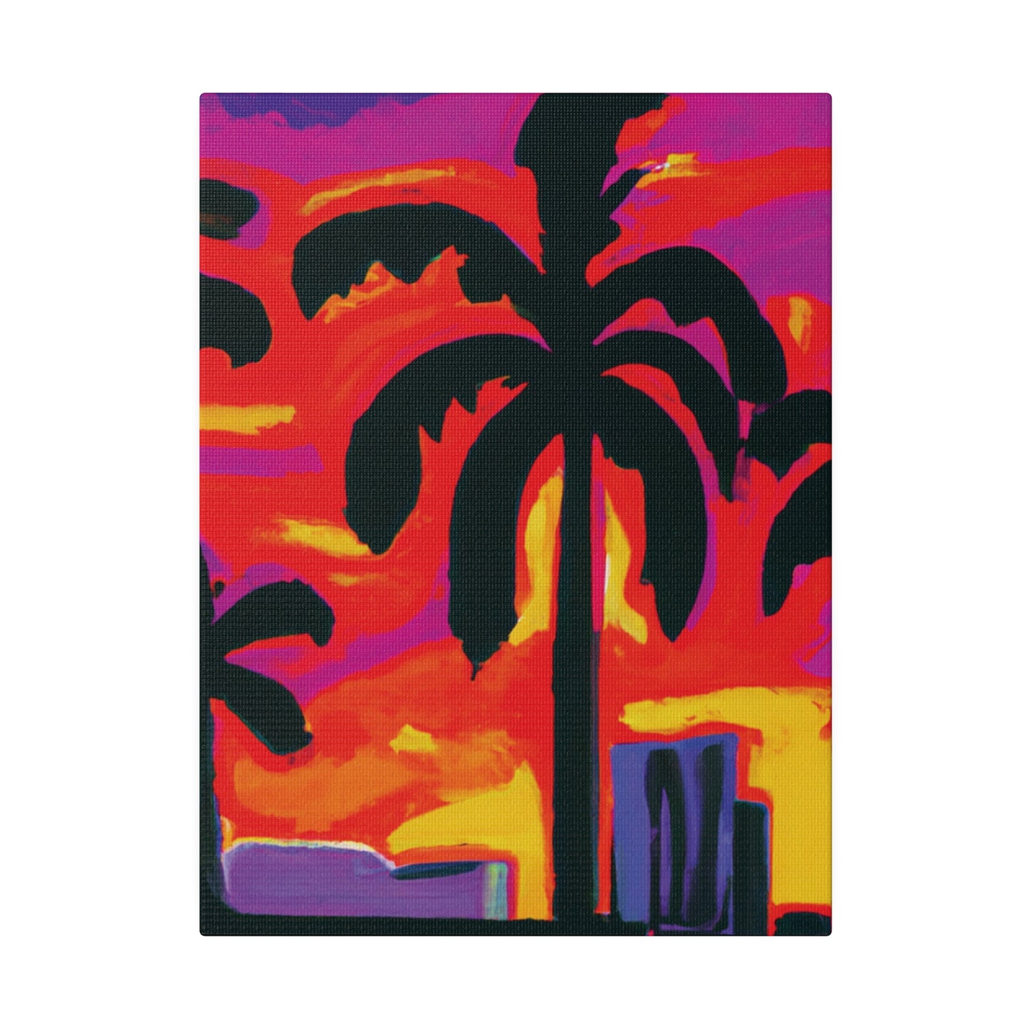 4066V - Miami Beach Sunset Painting Print | Miami | Beach | Sunset | Poster | Home Decor | Wall Art | Canvas