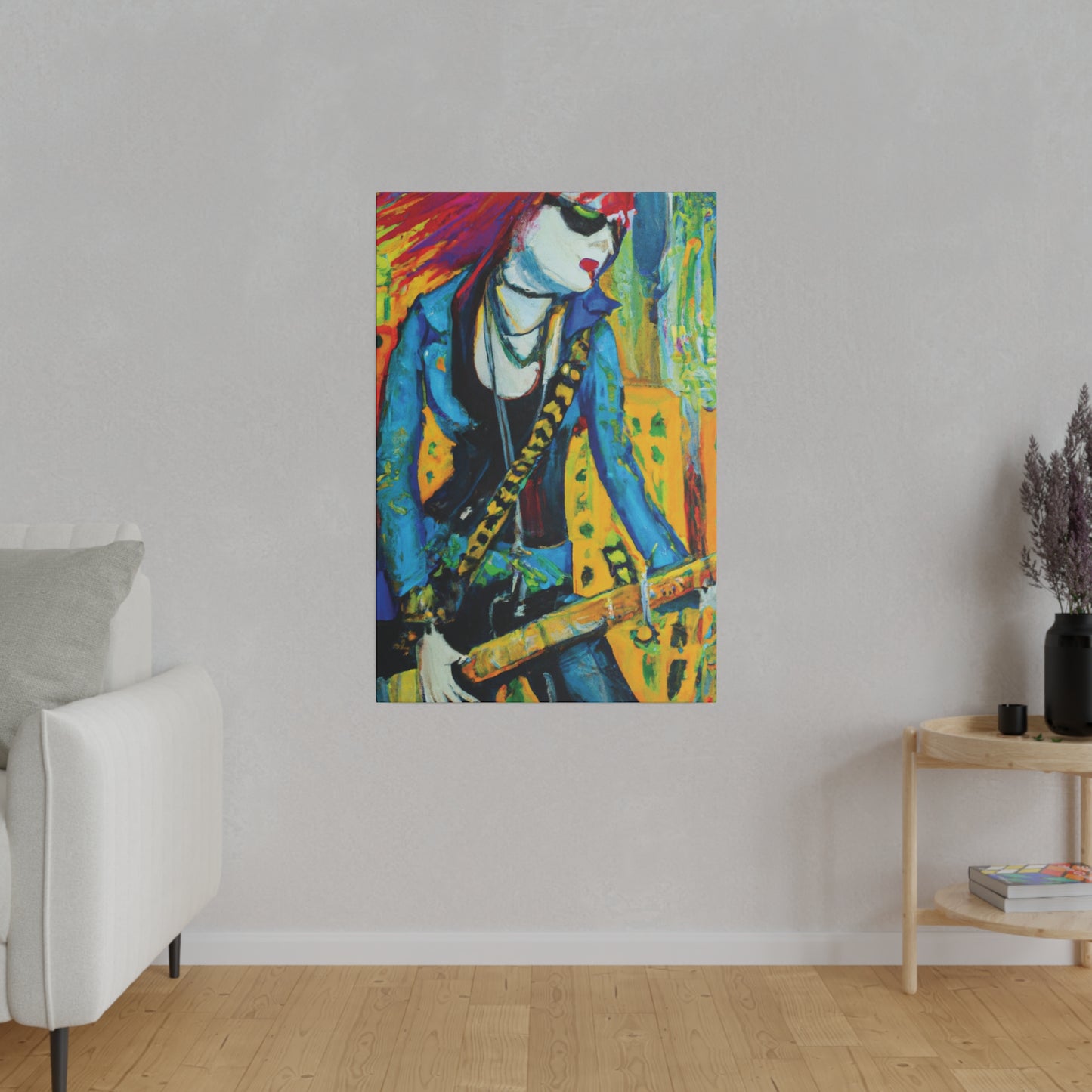 2344X - Rockstar Oil Painting Style Print | Poster | Home Decor | Wall Art | Music Art | Canvas