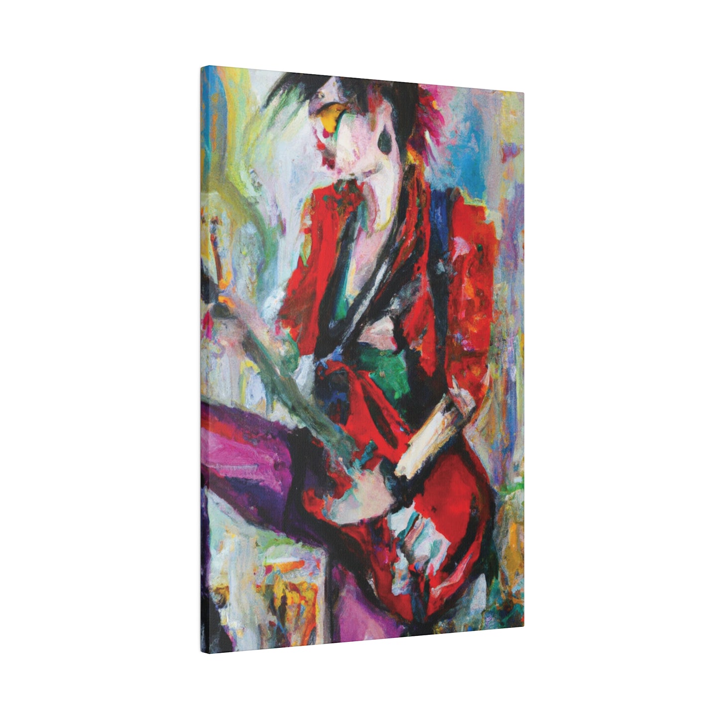 7962V - Rockstar Oil Painting Style Print | Poster | Home Decor | Wall Art | Music Art | Canvas