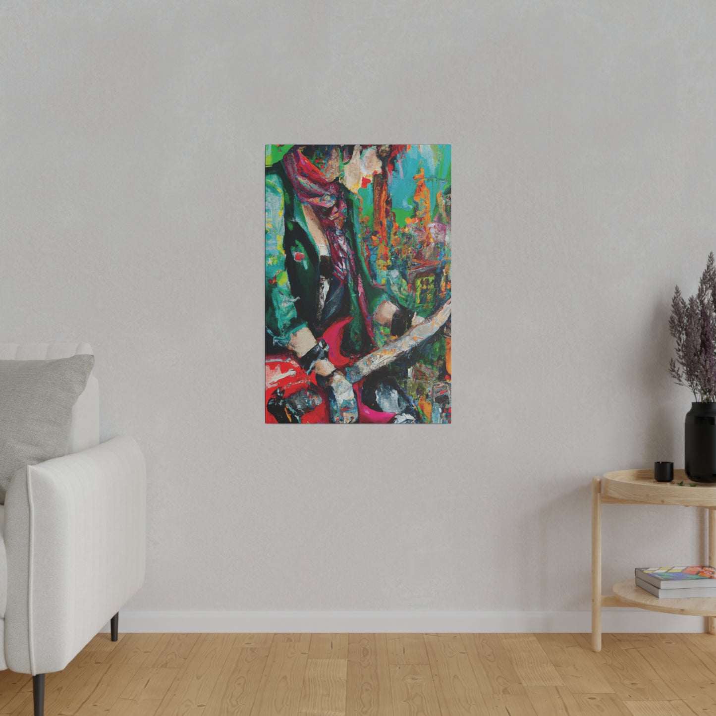 8679Y - Rockstar Oil Painting Style Print | Poster | Home Decor | Wall Art | Music Art | Canvas