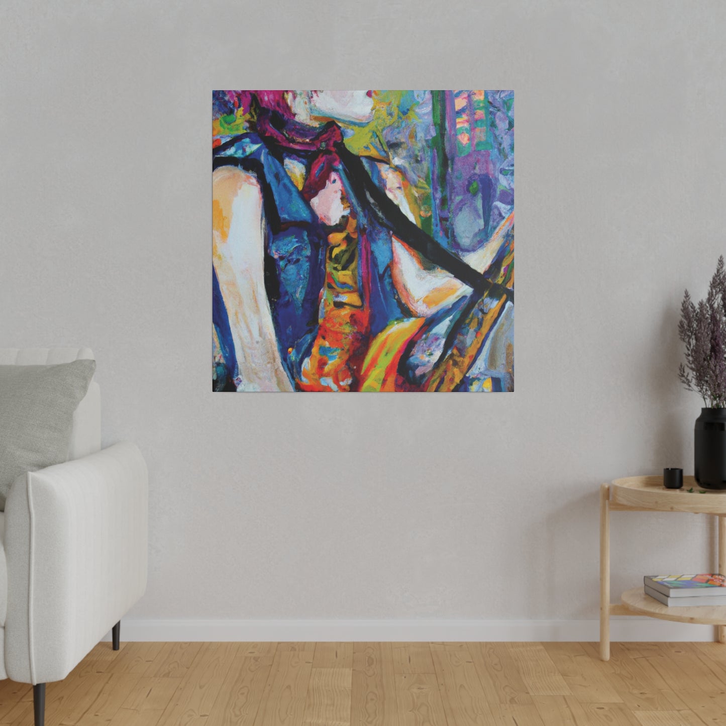 9045Z - Rockstar Oil Painting Style Print | Poster | Home Decor | Wall Art | Music Art | Canvas