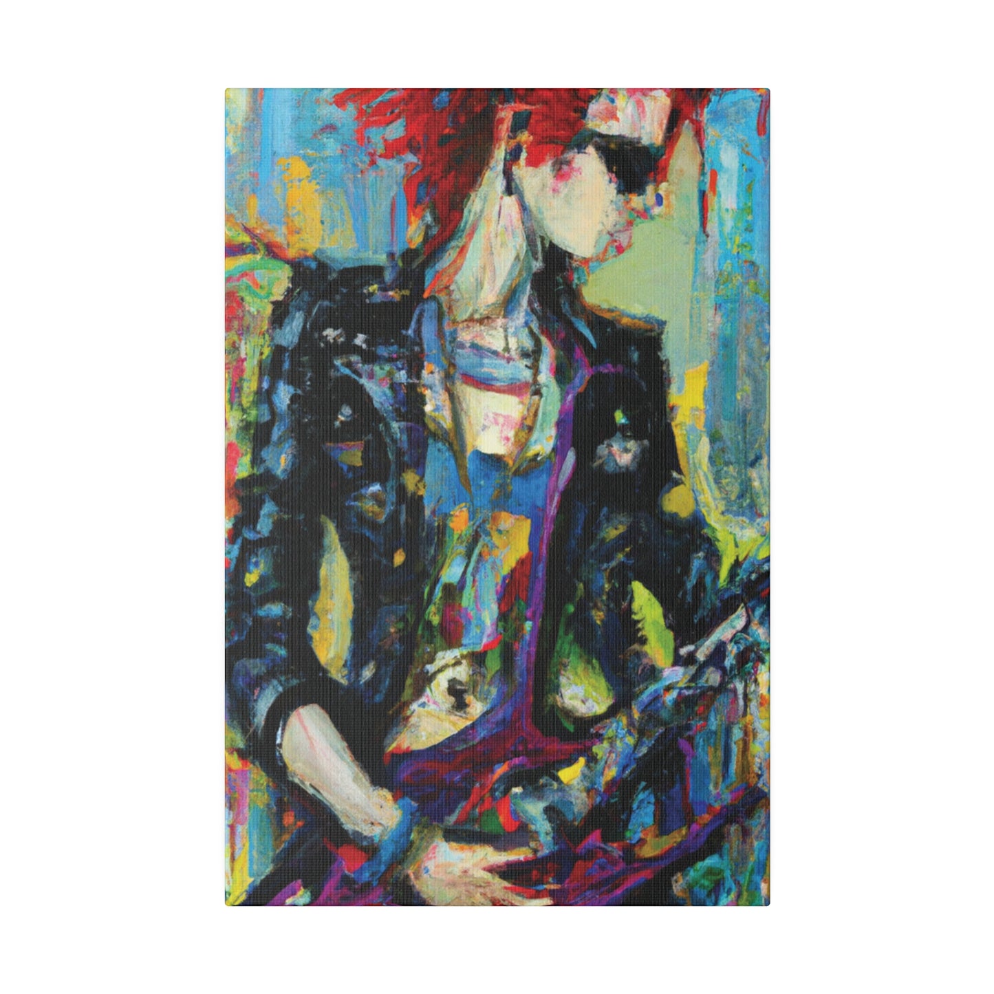 9745J - Rockstar Oil Painting Style Print | Poster | Home Decor | Wall Art | Music Art | Canvas