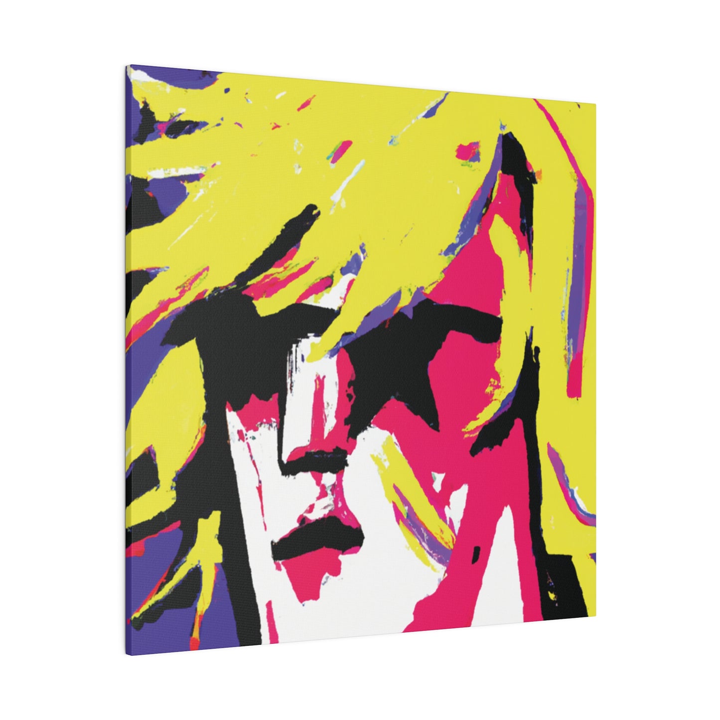 7709F - Rockstar Painting Print | Face | Abstract | Poster | Home Decor | Wall Art | Music Art | Canvas