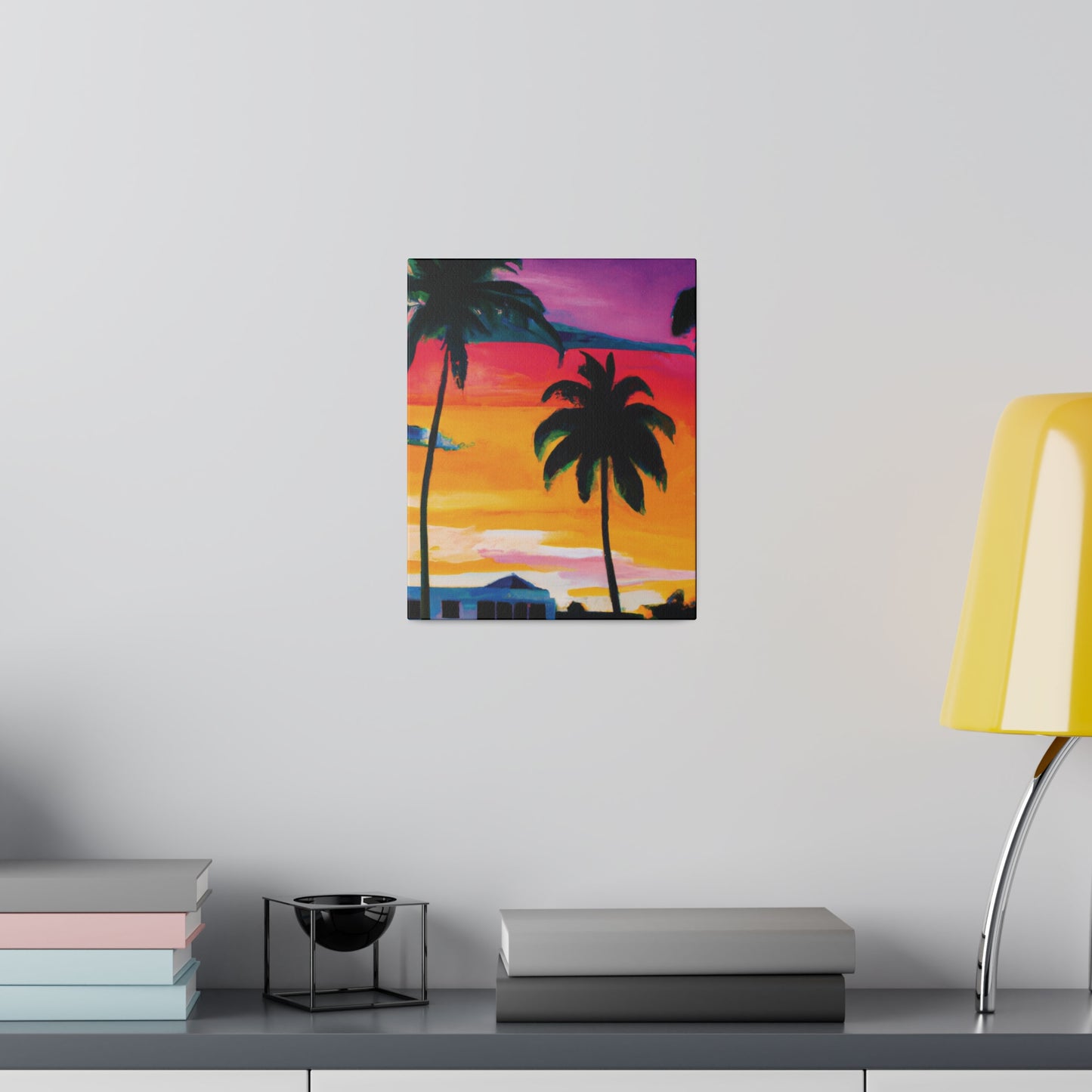 7785F - Miami Beach Sunset Painting Print | Miami | Beach | Sunset | Poster | Home Decor | Wall Art | Canvas