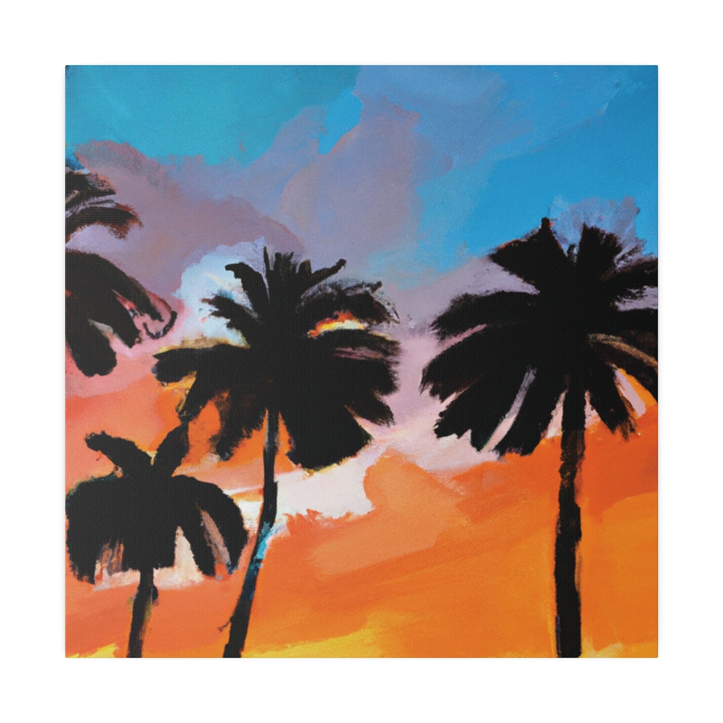 7010V - Miami Beach Sunset Painting Print | Miami | Beach | Sunset | Poster | Home Decor | Wall Art | Canvas