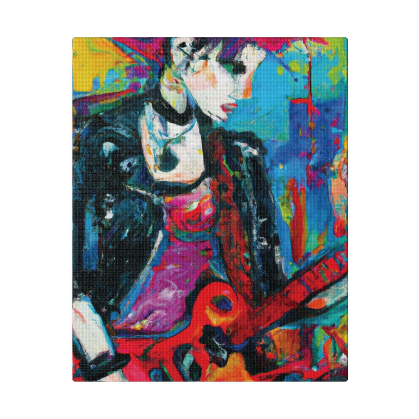 9051F - Rockstar Oil Painting Style Print | Poster | Home Decor | Wall Art | Music Art | Canvas
