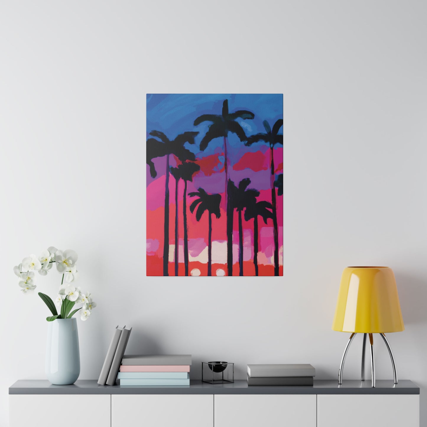 7245Y - Miami Beach Sunset Painting Print | Miami | Beach | Sunset | Poster | Home Decor | Wall Art | Canvas