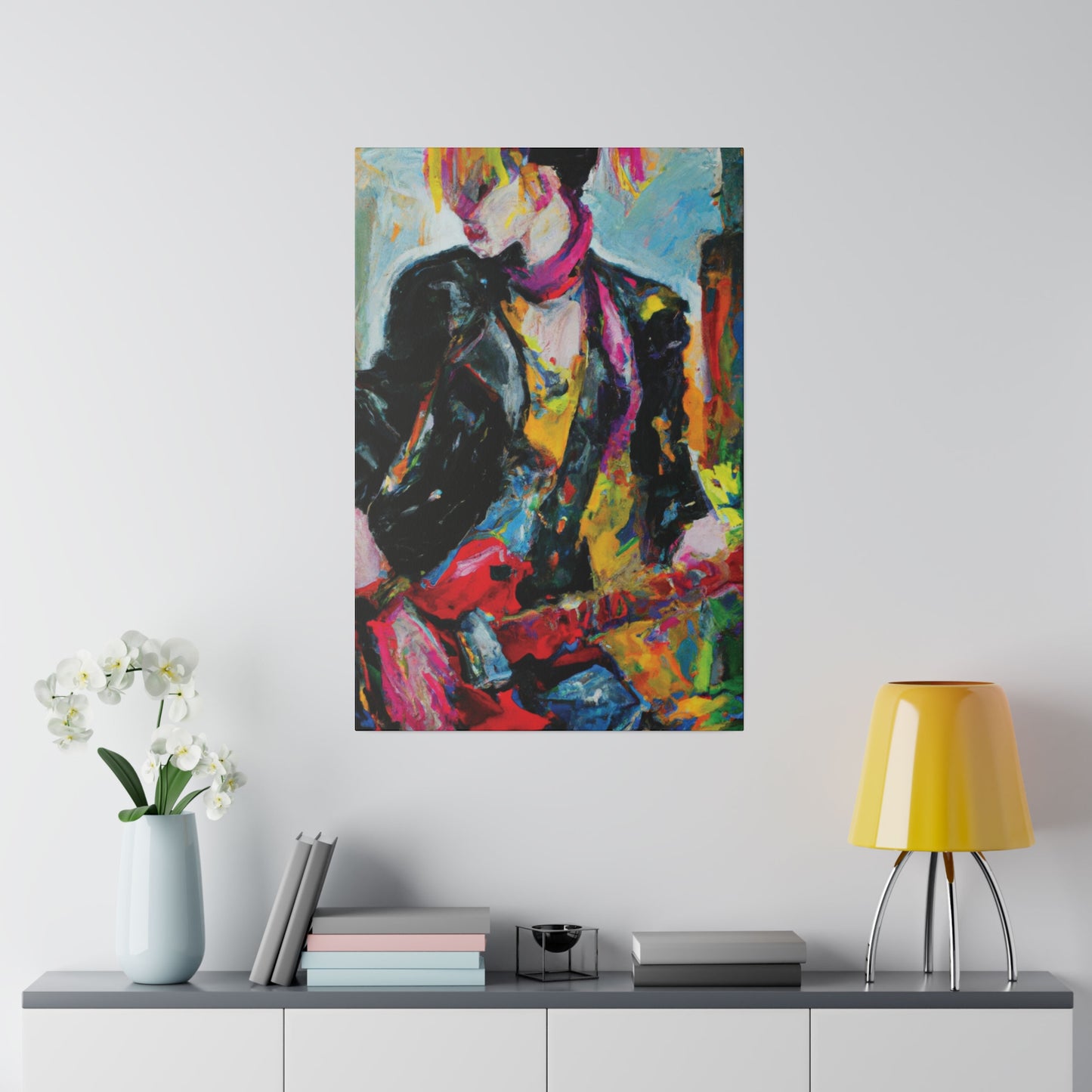 8178F - Rockstar Oil Painting Style Print | Poster | Home Decor | Wall Art | Music Art | Canvas