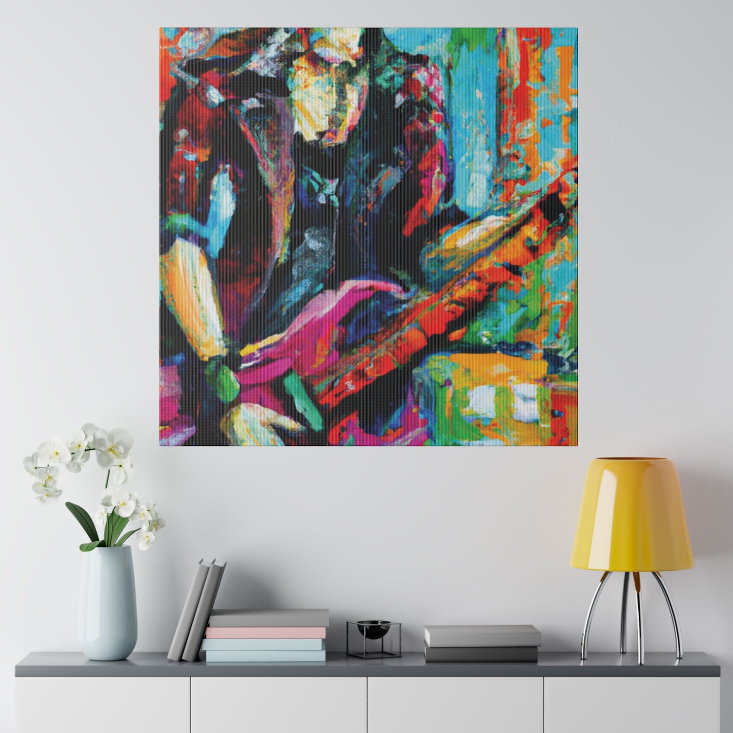 5003E - Rockstar Oil Painting Style Print | Poster | Home Decor | Wall Art | Music Art | Canvas