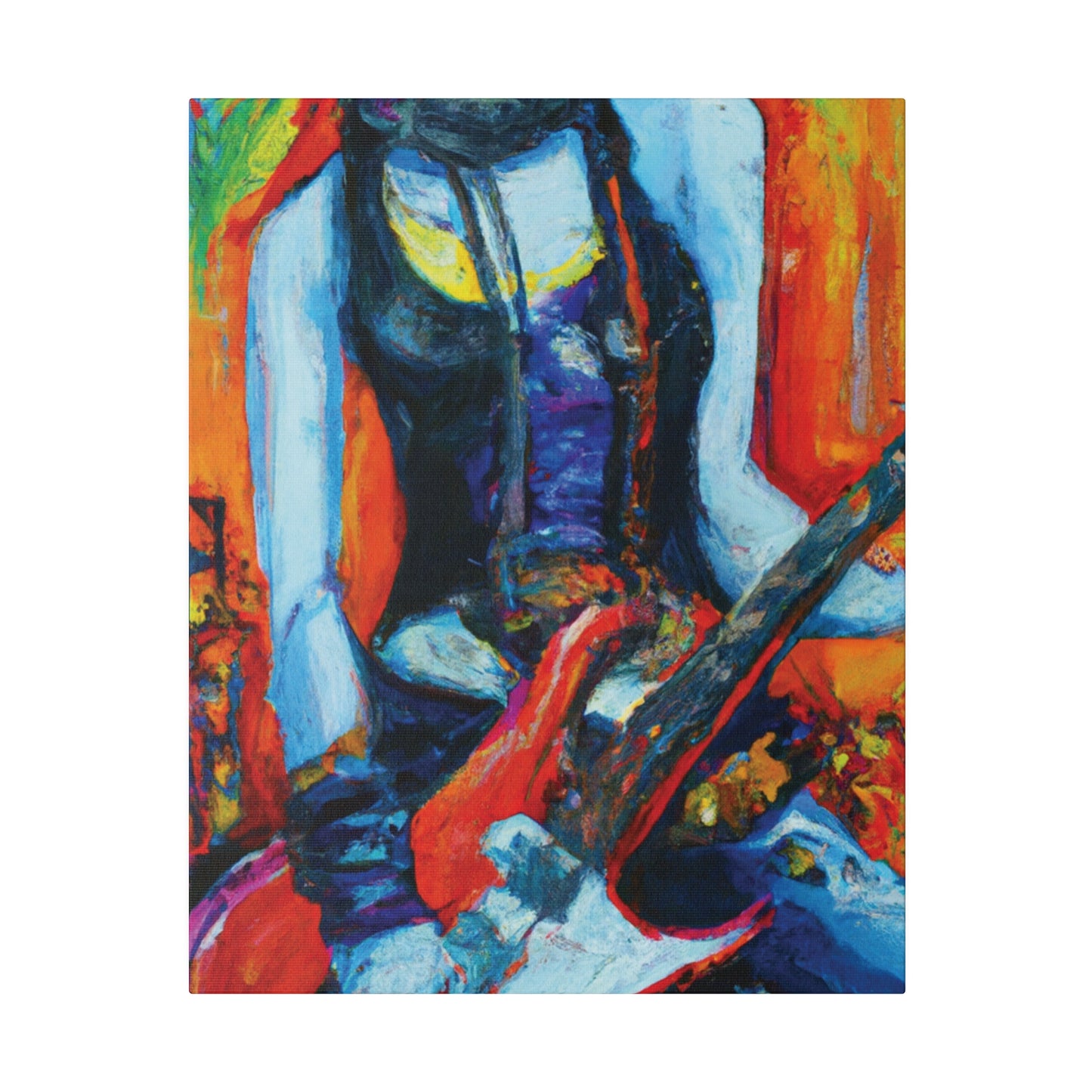 9232G - Rockstar Oil Painting Style Print | Poster | Home Decor | Wall Art | Music Art | Canvas