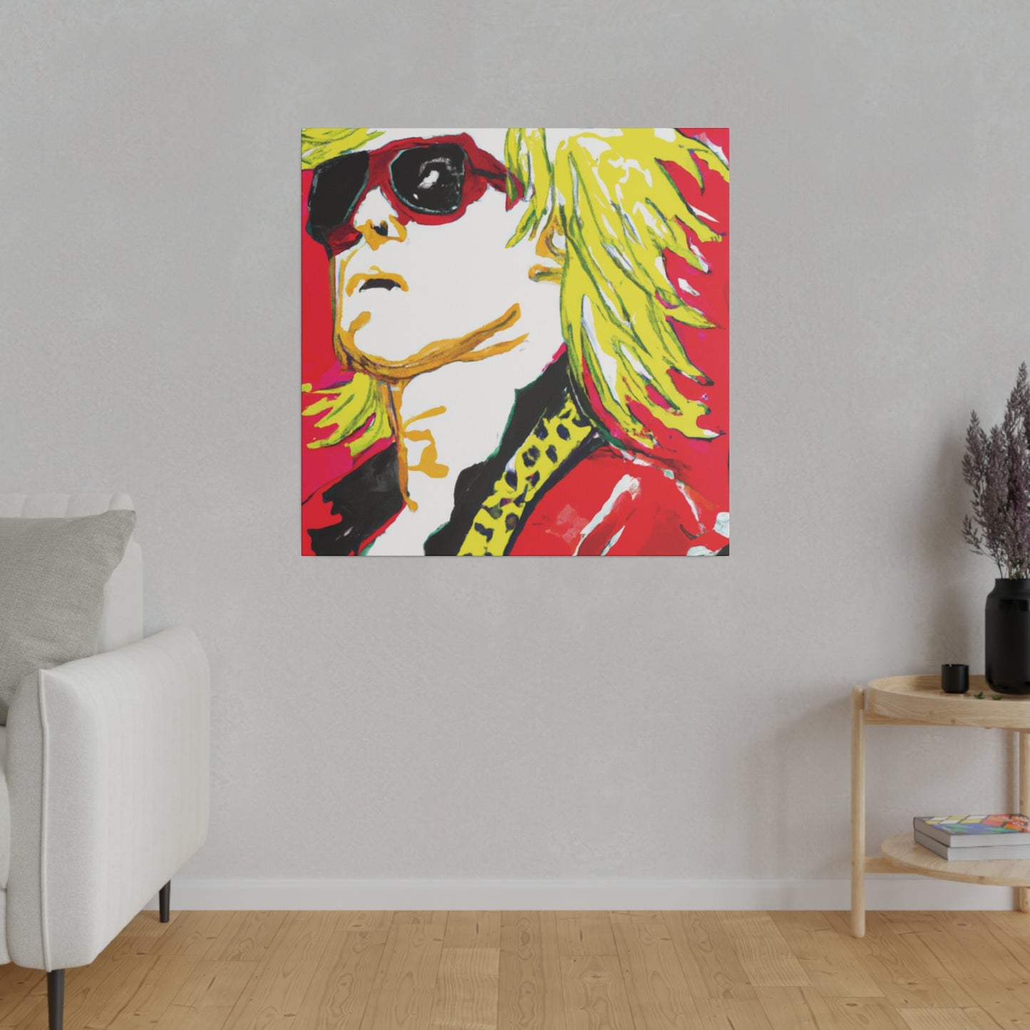 7382Z - Rockstar Painting Print | Face | Abstract | Poster | Home Decor | Wall Art | Music Art | Canvas