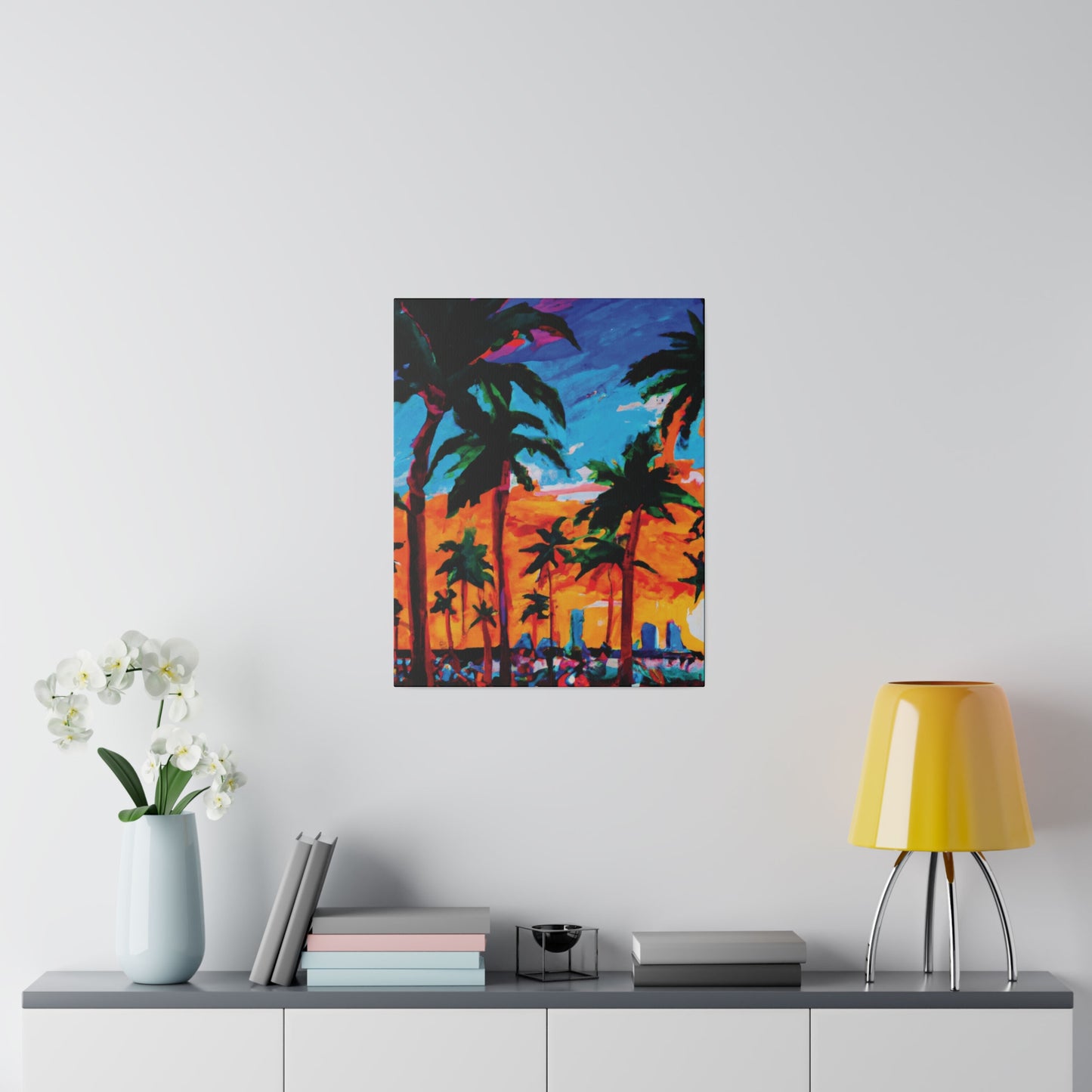 8453X - Miami Beach Sunset Painting Print | Miami | Beach | Sunset | Poster | Home Decor | Wall Art | Canvas