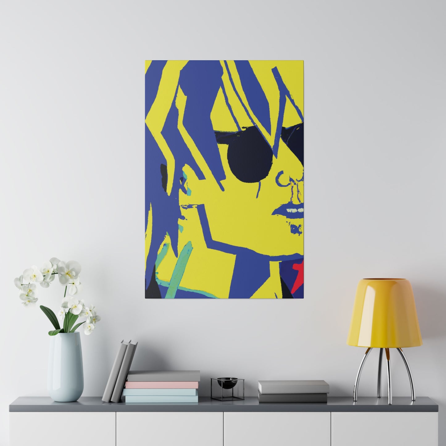 5225U - Rockstar Painting Print | Face | Abstract | Poster | Home Decor | Wall Art | Music Art | Canvas