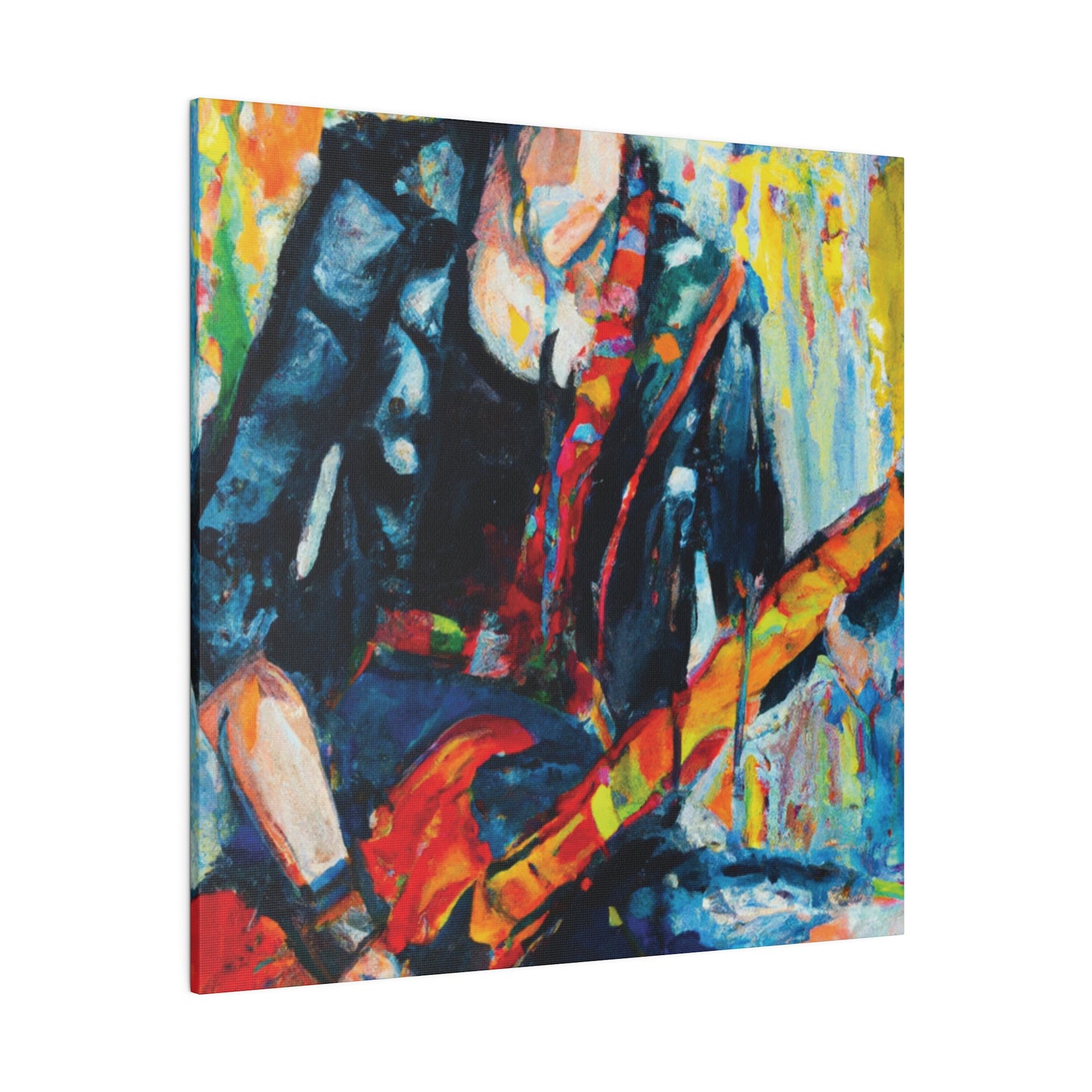 4573T - Rockstar Oil Painting Style Print | Poster | Home Decor | Wall Art | Music Art | Canvas