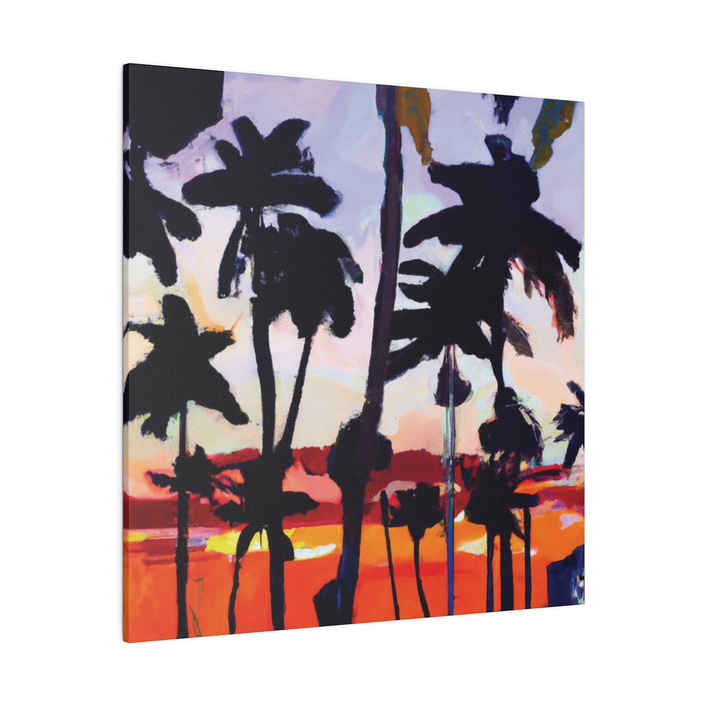 4161D - Miami Beach Sunset Painting Print | Miami | Beach | Sunset | Poster | Home Decor | Wall Art | Canvas