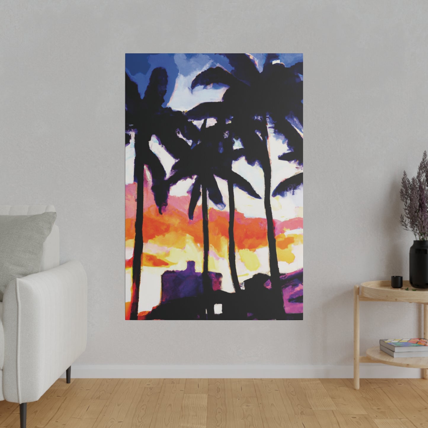 5637U - Miami Beach Sunset Painting Print | Miami | Beach | Sunset | Poster | Home Decor | Wall Art | Canvas