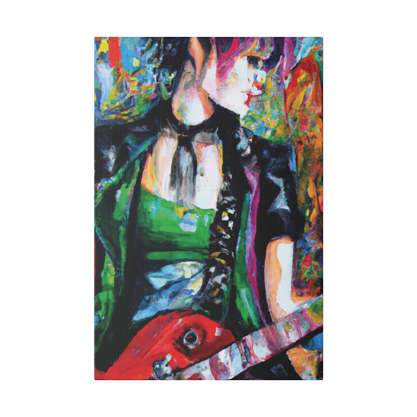 9737J - Rockstar Oil Painting Style Print | Poster | Home Decor | Wall Art | Music Art | Canvas