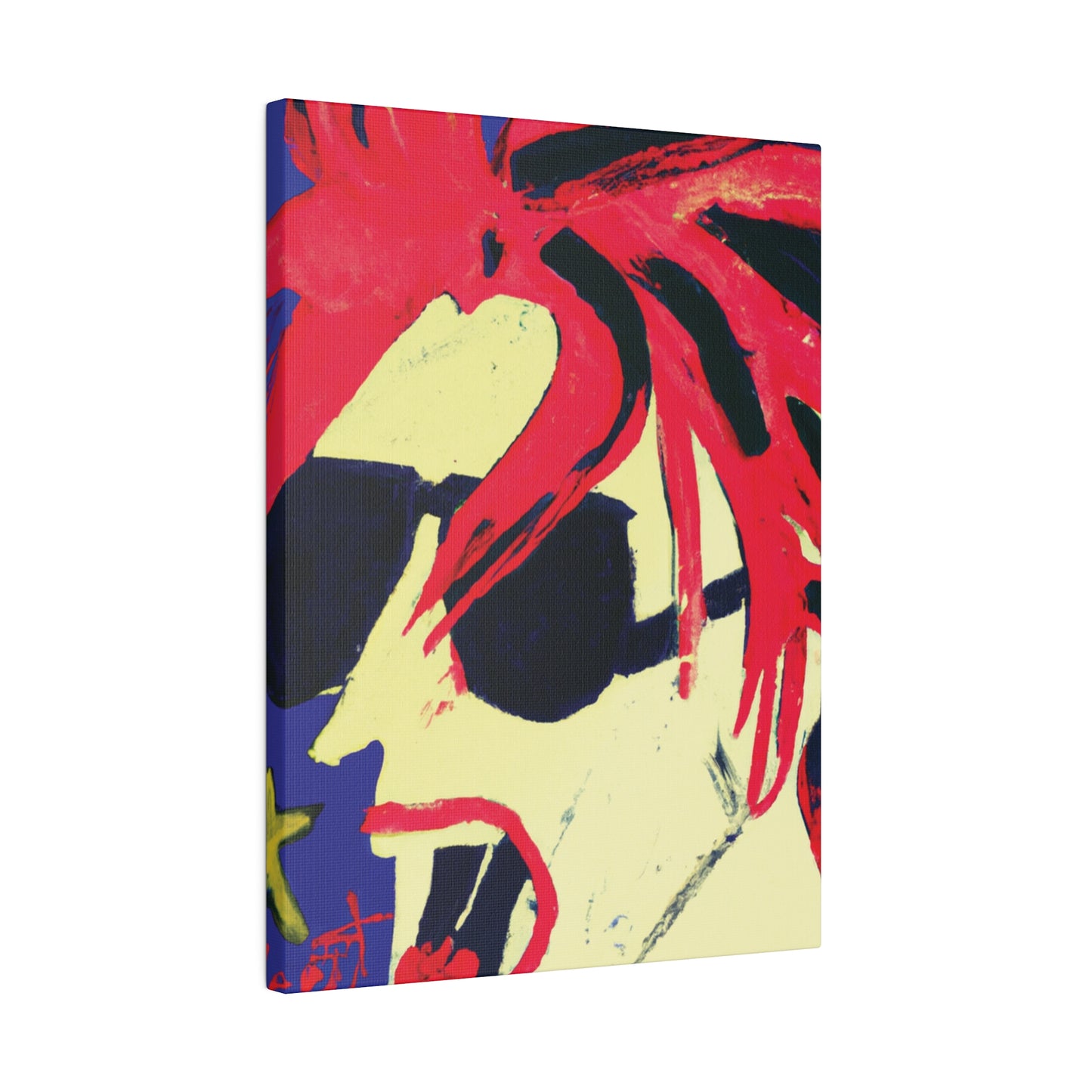 8409V - Rockstar Painting Print | Face | Abstract | Poster | Home Decor | Wall Art | Music Art | Canvas