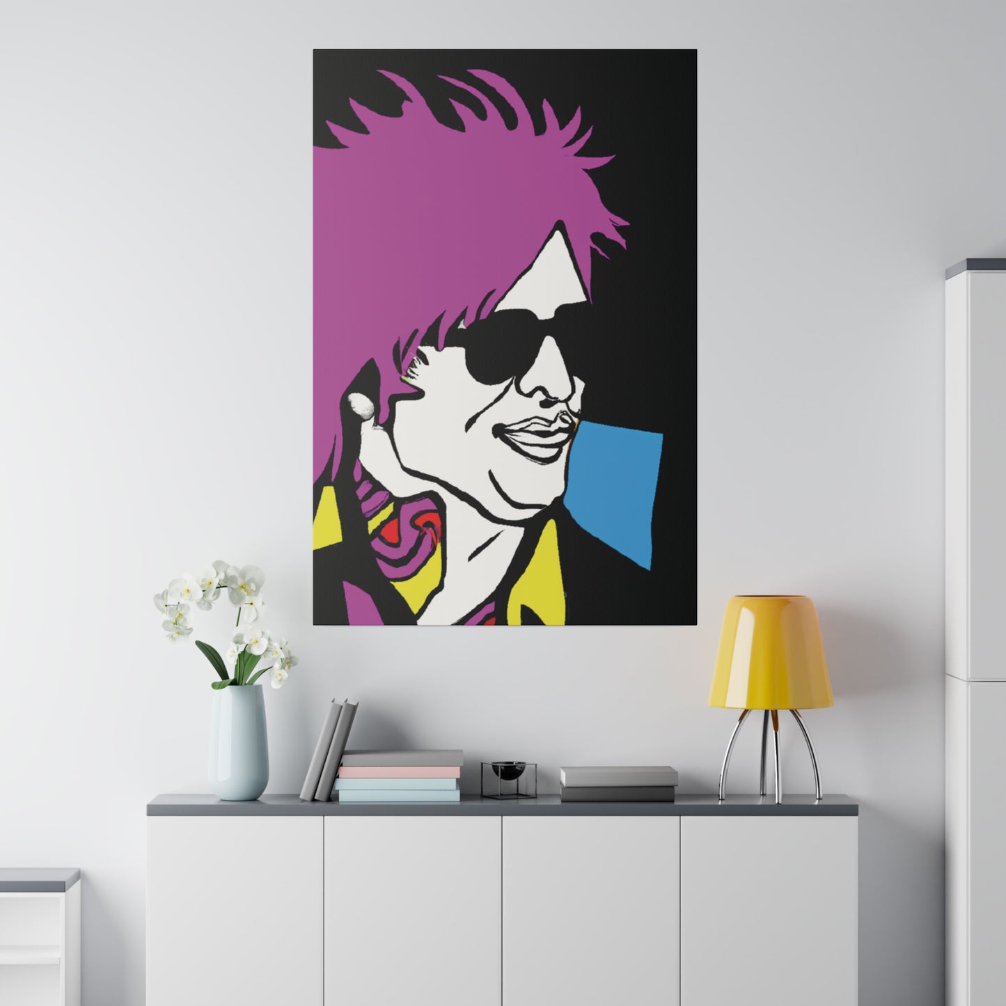 5182H - Rockstar Painting Print | Face | Abstract | Poster | Home Decor | Wall Art | Music Art | Canvas