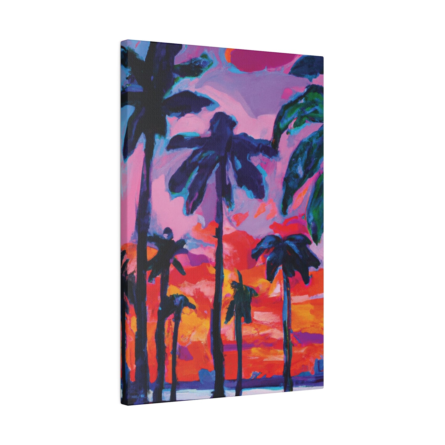 4754Q - Miami Beach Sunset Painting Print | Miami | Beach | Sunset | Poster | Home Decor | Wall Art | Canvas
