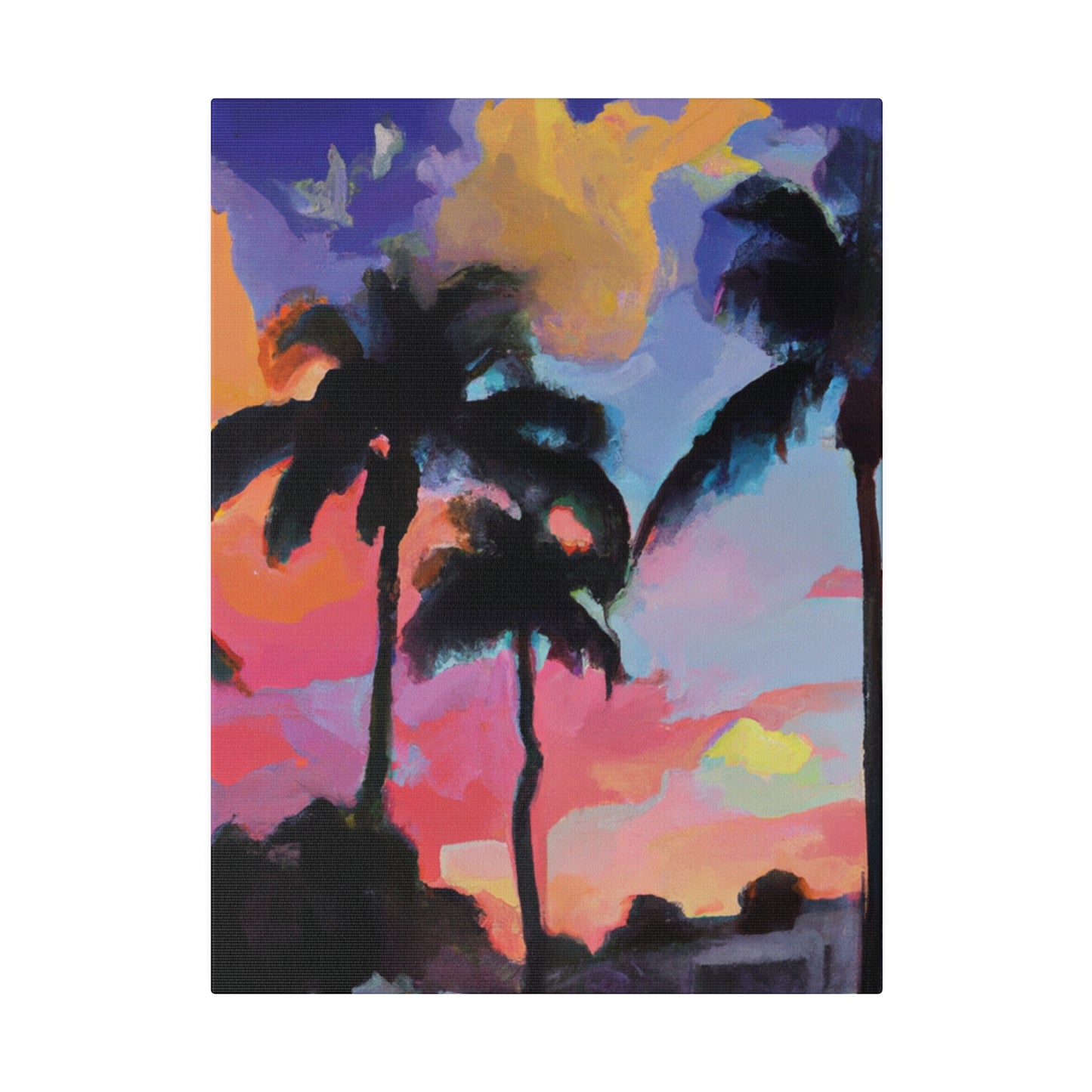 5334Q - Miami Beach Sunset Painting Print | Miami | Beach | Sunset | Poster | Home Decor | Wall Art | Canvas