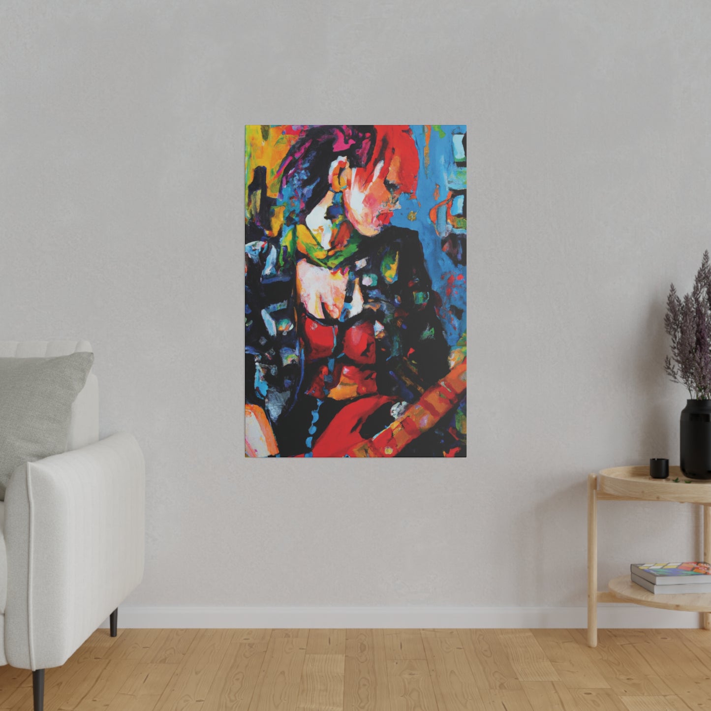9602B - Rockstar Oil Painting Style Print | Poster | Home Decor | Wall Art | Music Art | Canvas