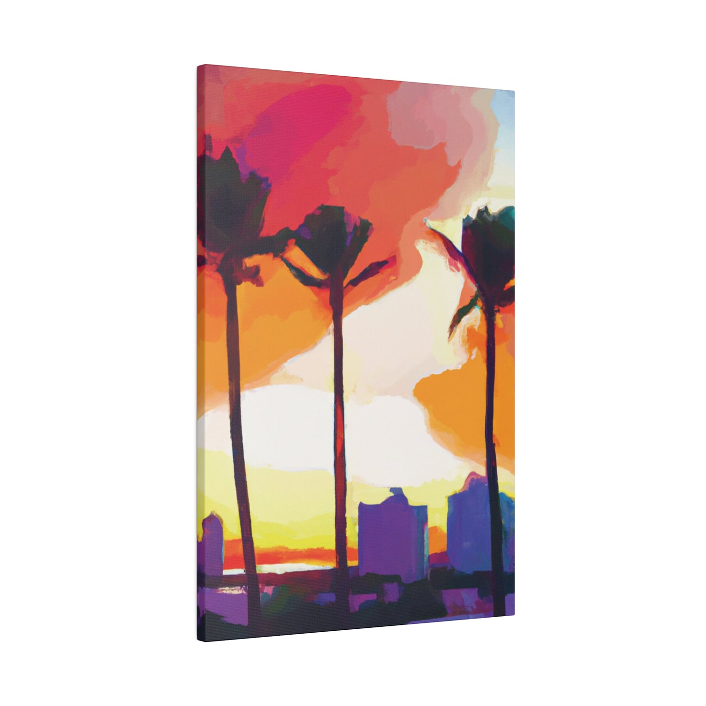 1605J - Miami Beach Sunset Painting Print | Miami | Beach | Sunset | Poster | Home Decor | Wall Art | Canvas