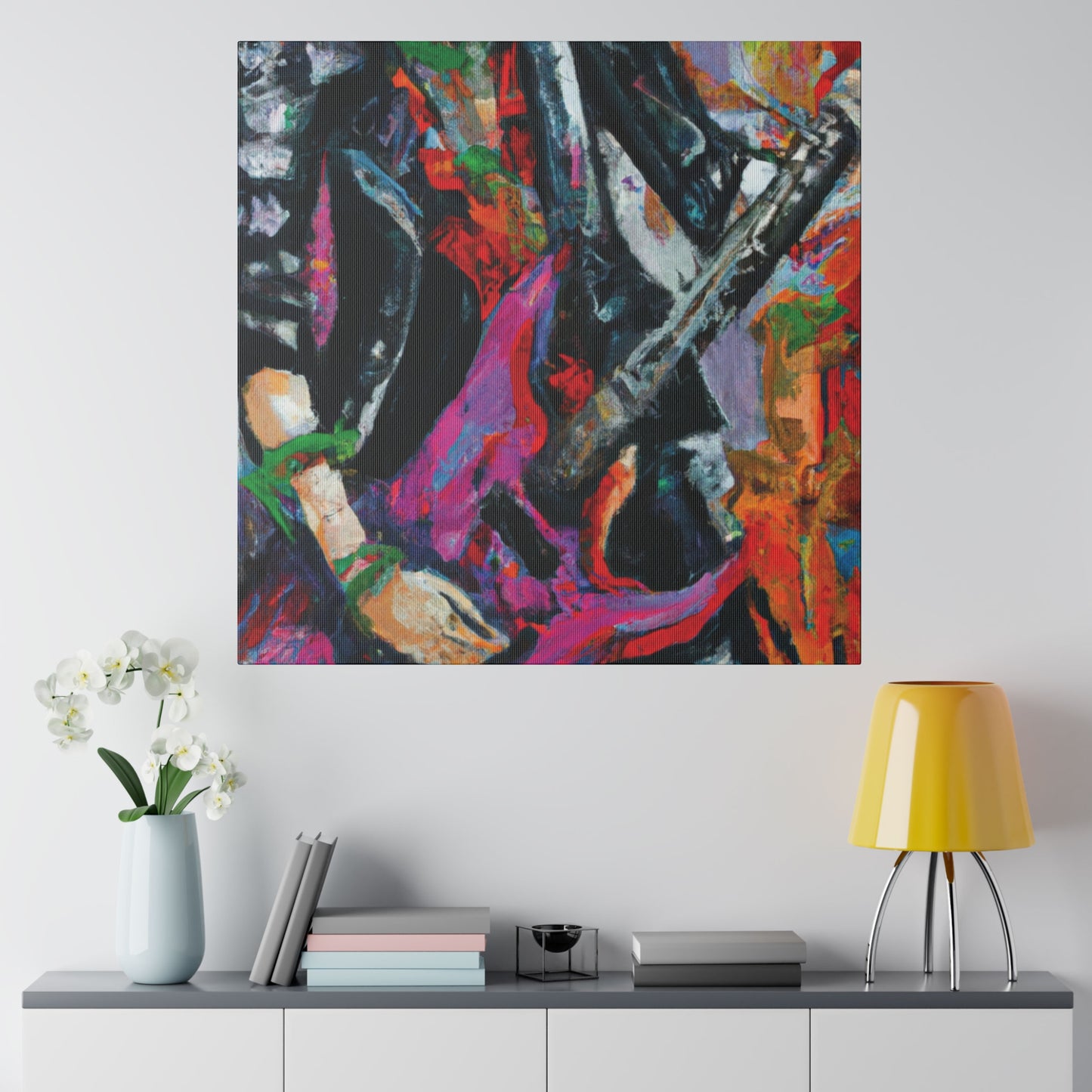 3622Z - Rockstar Oil Painting Style Print | Poster | Home Decor | Wall Art | Music Art | Canvas