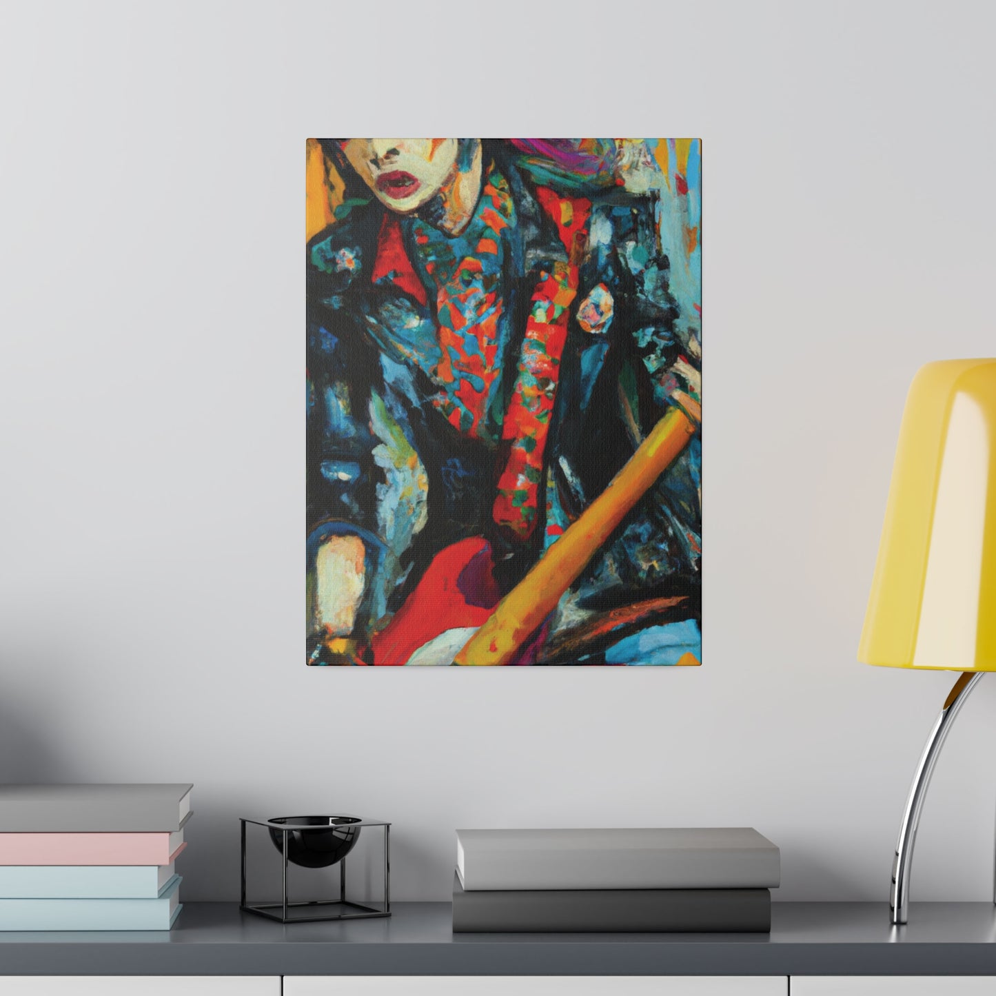9697B - Rockstar Oil Painting Style Print | Poster | Home Decor | Wall Art | Music Art | Canvas