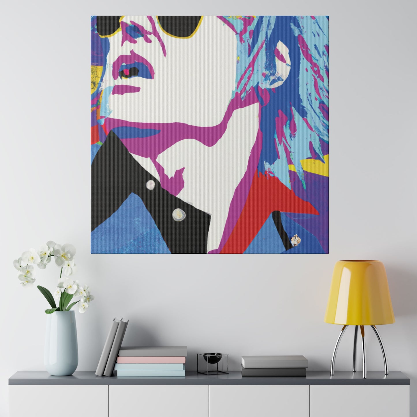 2808M - Rockstar Painting Print | Face | Abstract | Poster | Home Decor | Wall Art | Music Art | Canvas