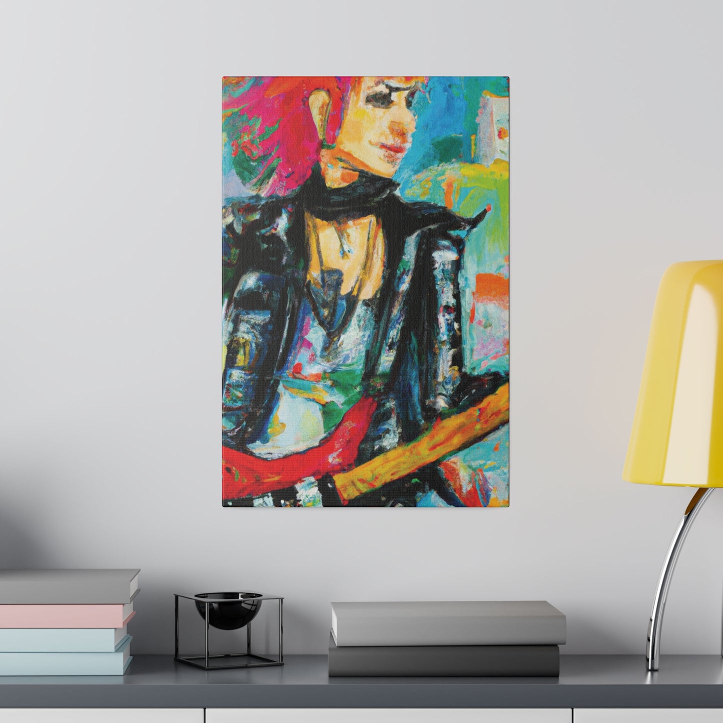 9554L - Rockstar Oil Painting Style Print | Poster | Home Decor | Wall Art | Music Art | Canvas