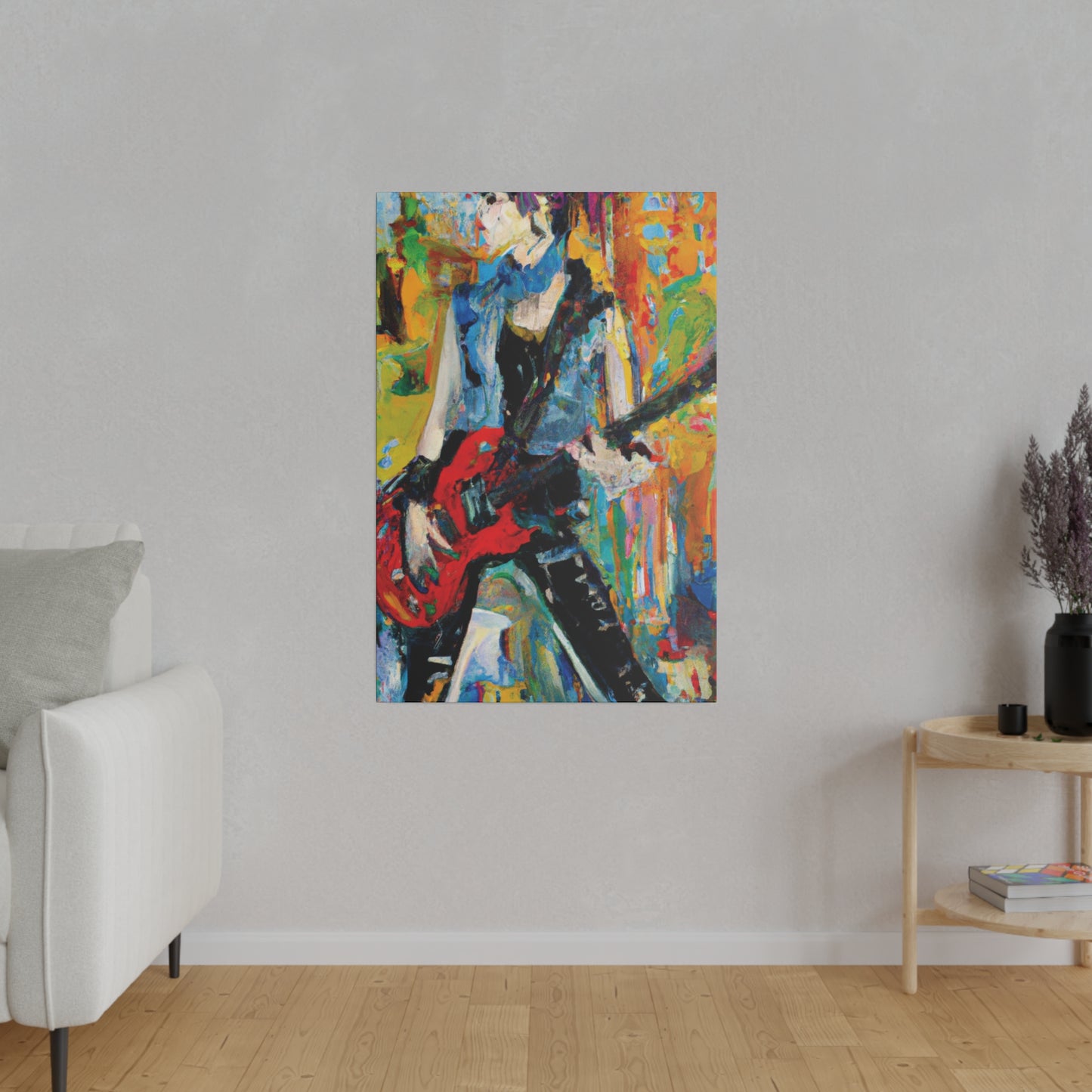 4721P - Rockstar Oil Painting Style Print | Poster | Home Decor | Wall Art | Music Art | Canvas