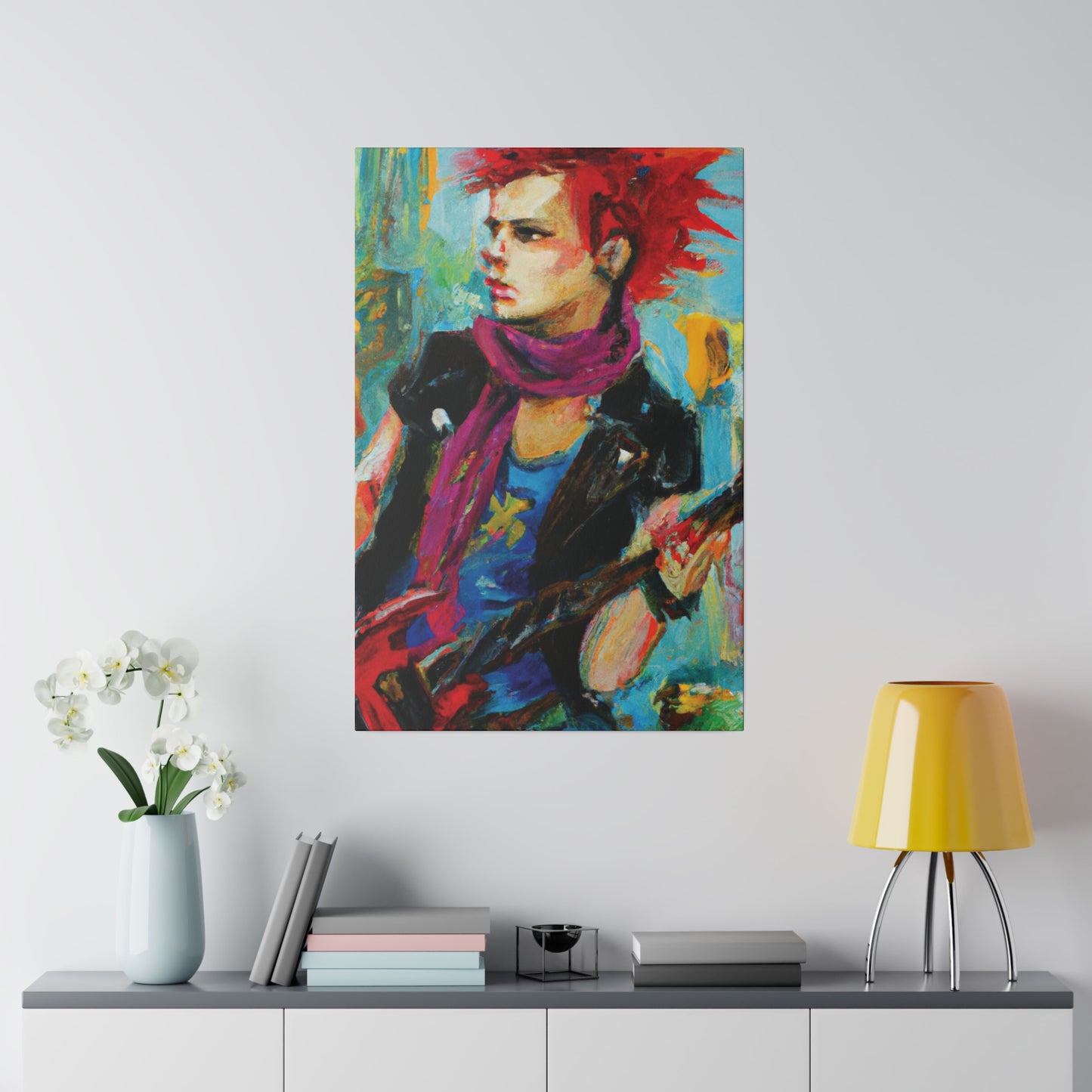 4638X - Rockstar Oil Painting Style Print | Poster | Home Decor | Wall Art | Music Art | Canvas