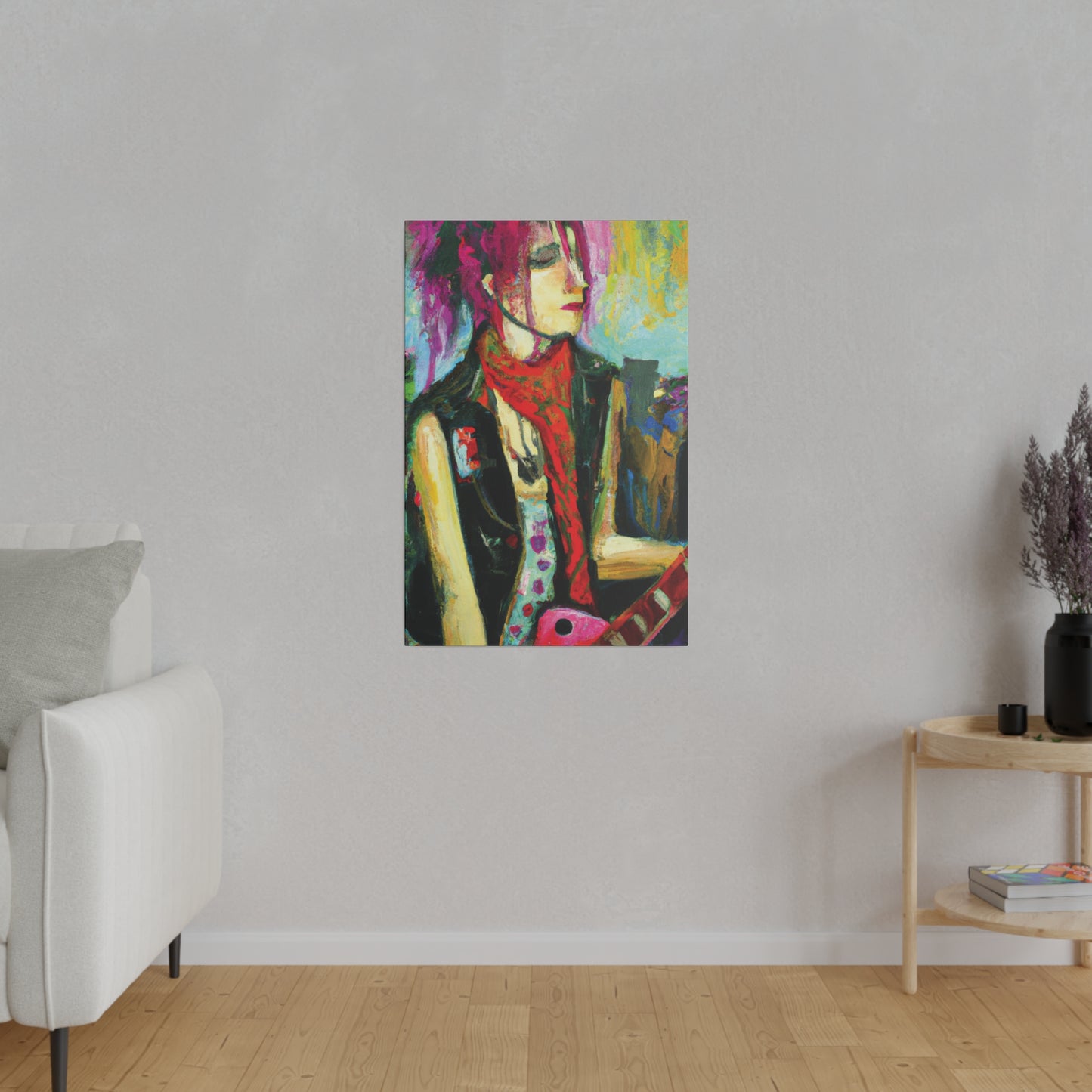 9141P - Rockstar Oil Painting Style Print | Poster | Home Decor | Wall Art | Music Art | Canvas