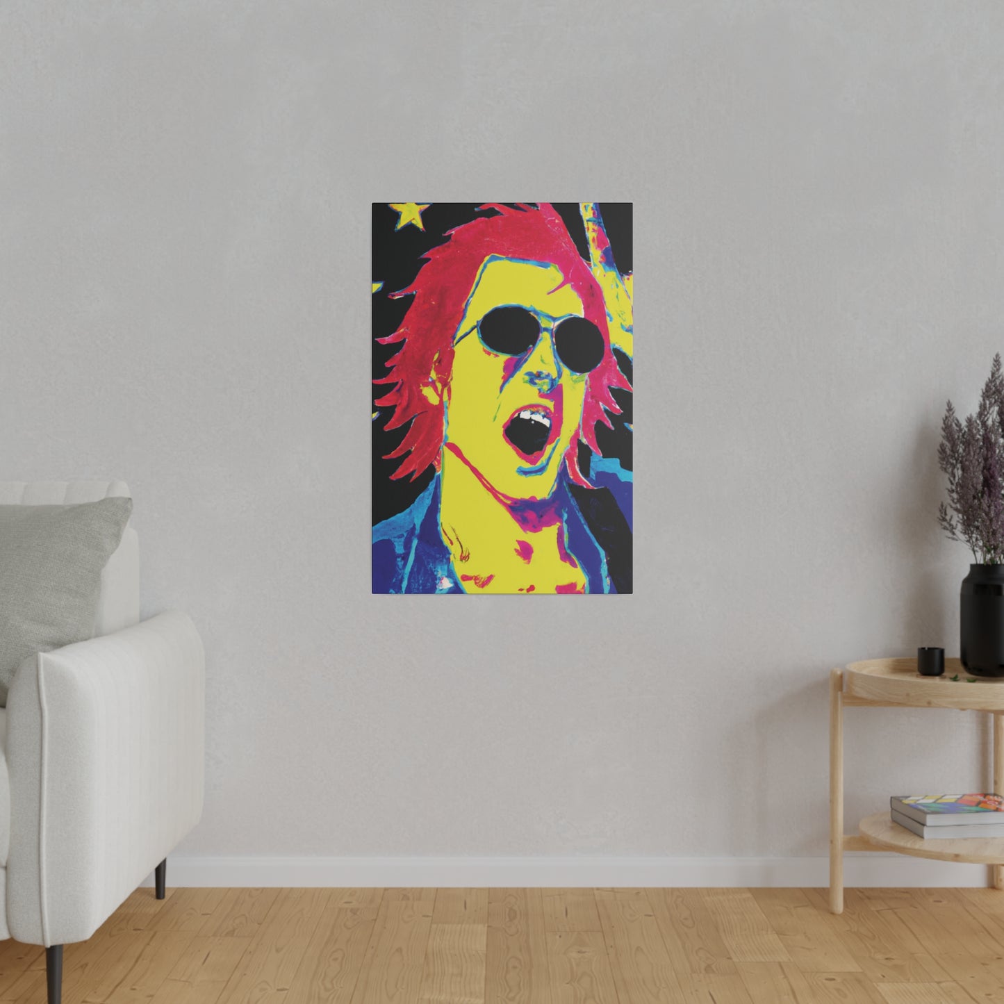 3158P - Rockstar Painting Print | Face | Abstract | Poster | Home Decor | Wall Art | Music Art | Canvas